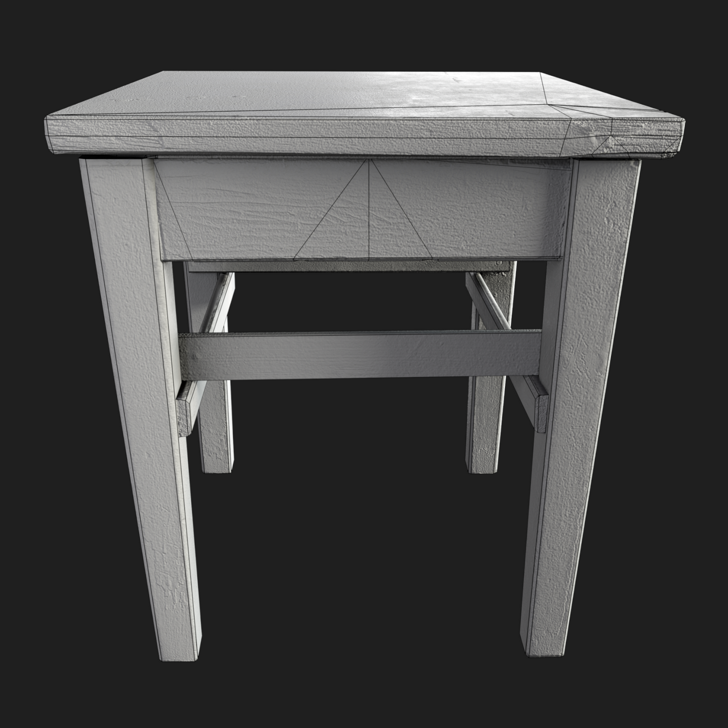 3D Small Handmade Wooden Table