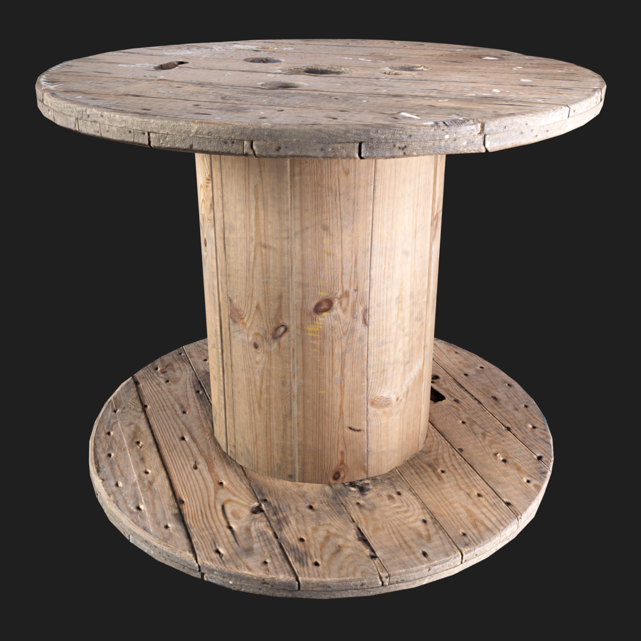 3D Wooden Cable Drum