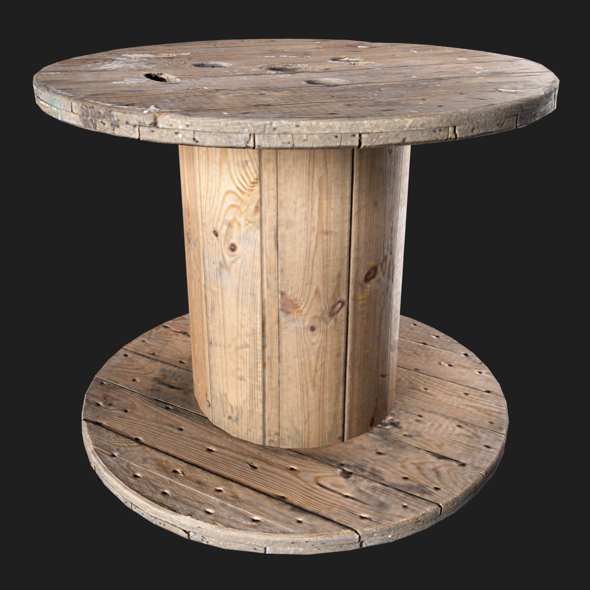 3D Wooden Cable Drum