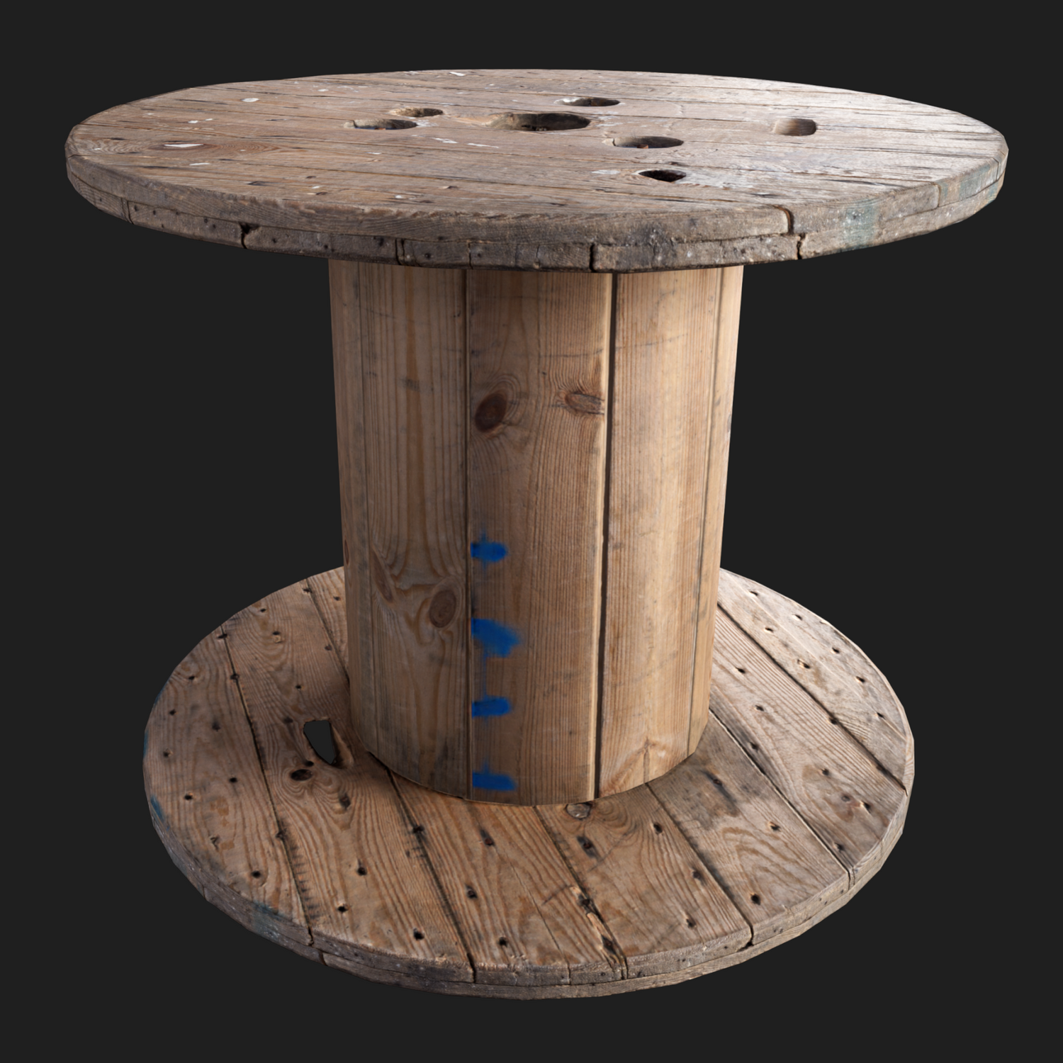 3D Wooden Cable Drum