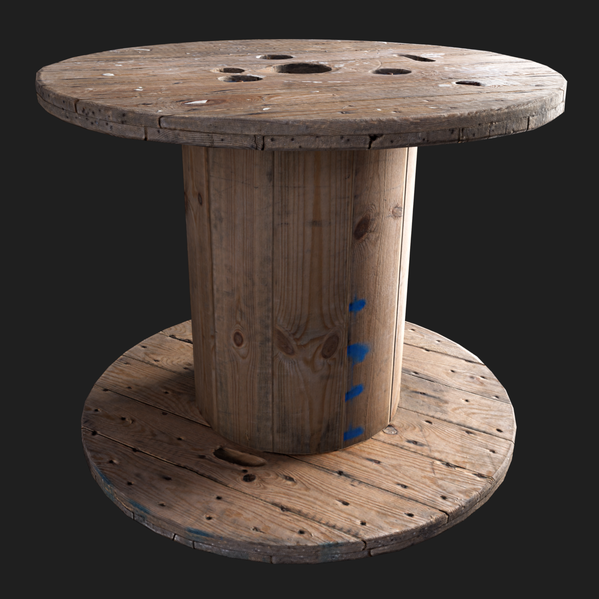3D Wooden Cable Drum