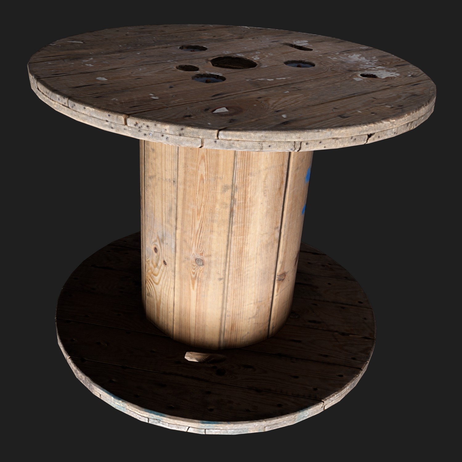 3D Wooden Cable Drum