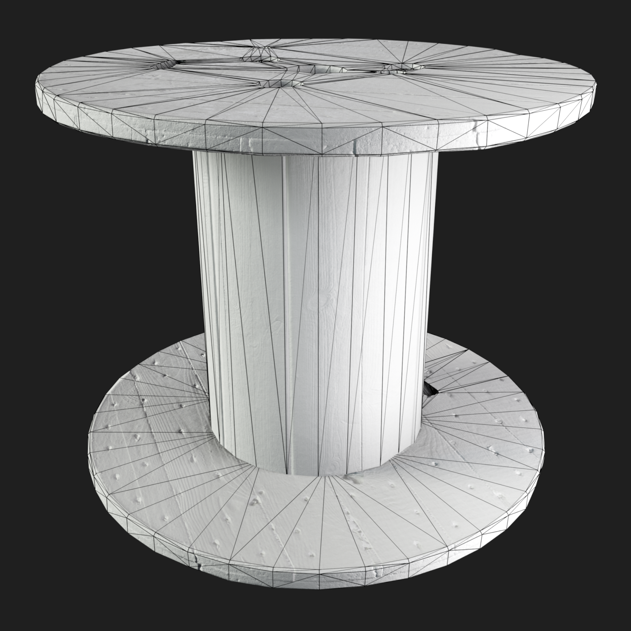 3D Wooden Cable Drum