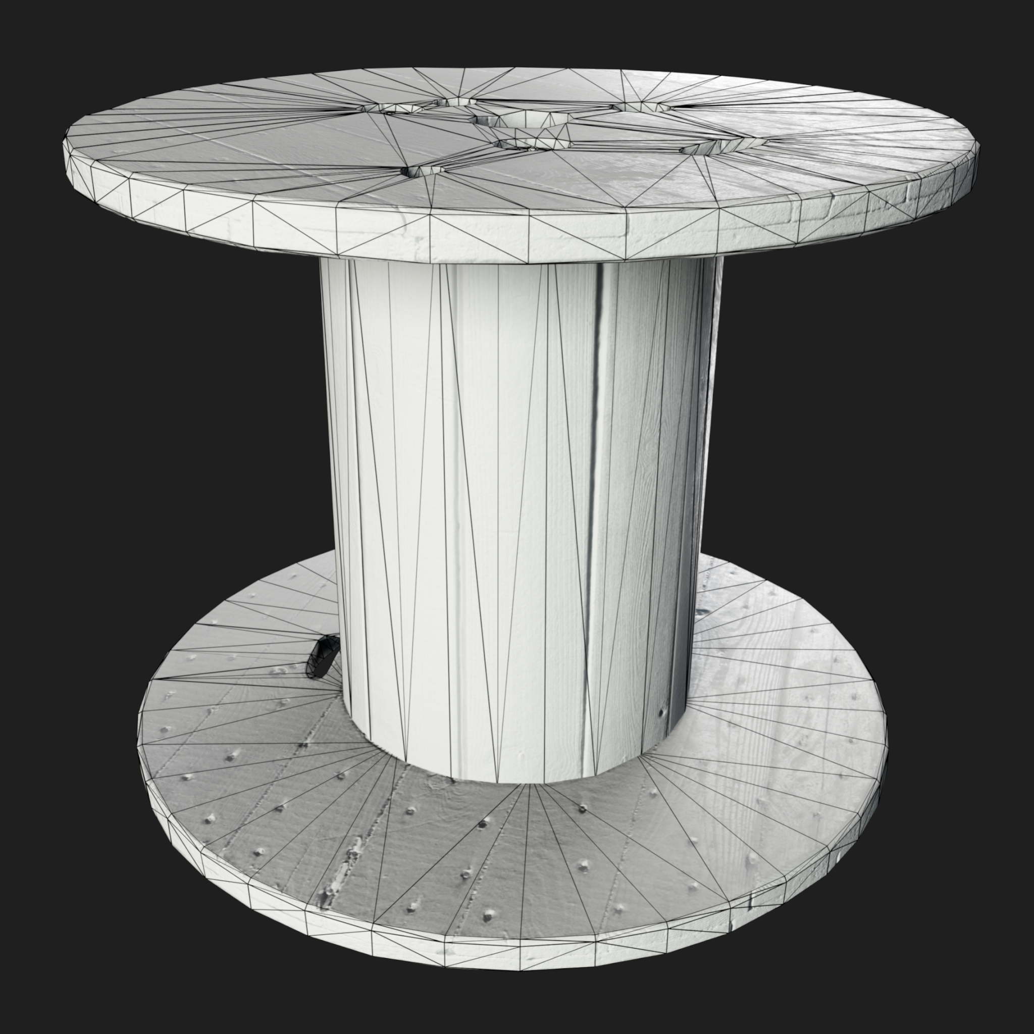 3D Wooden Cable Drum