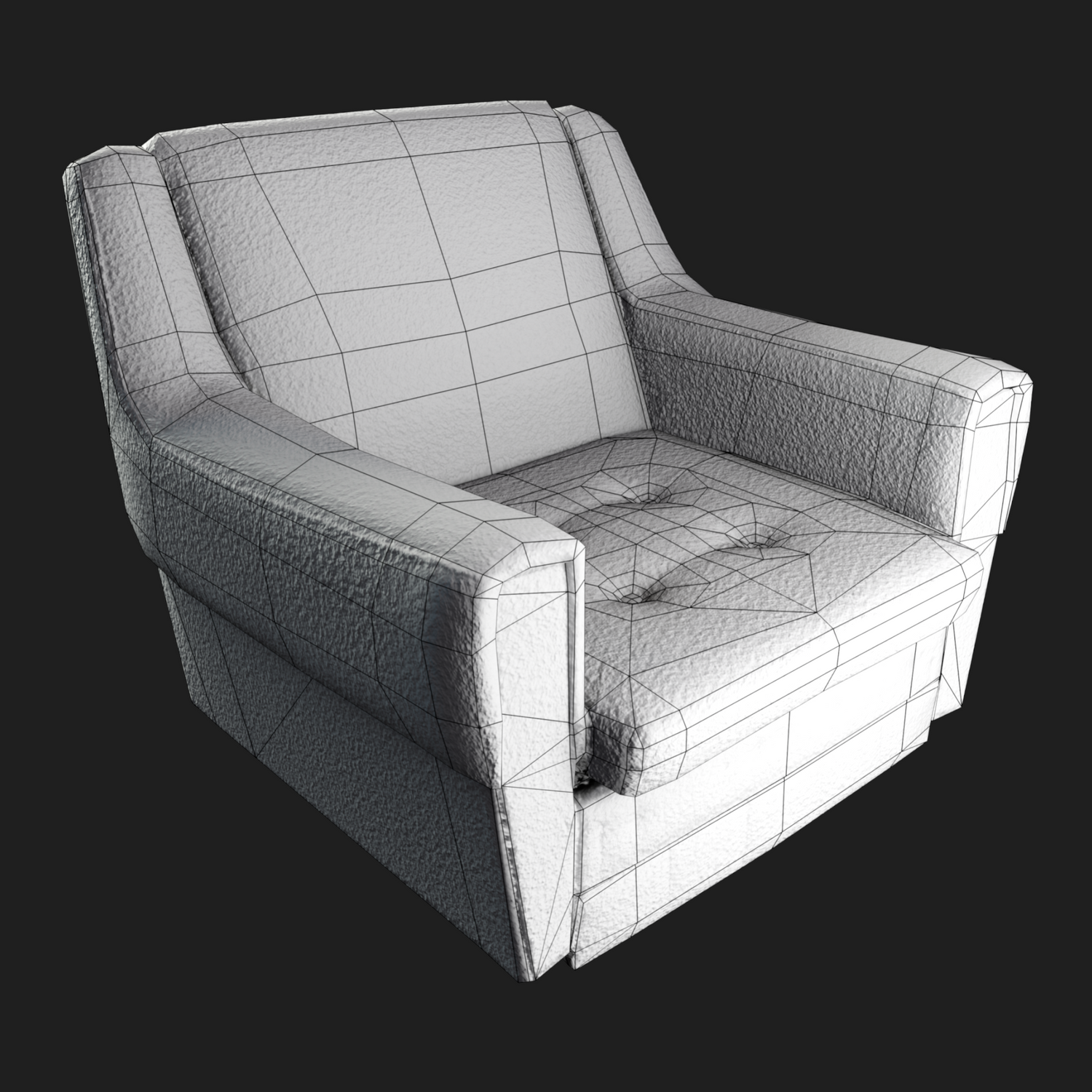 3D Furniture: Fabric Armchair