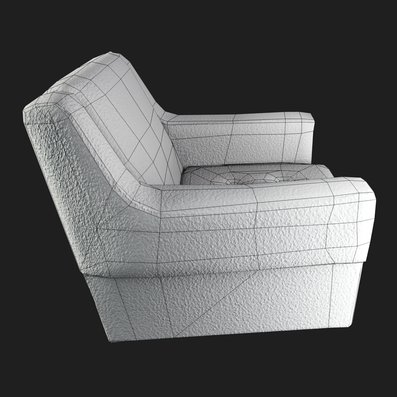 3D Furniture: Fabric Armchair