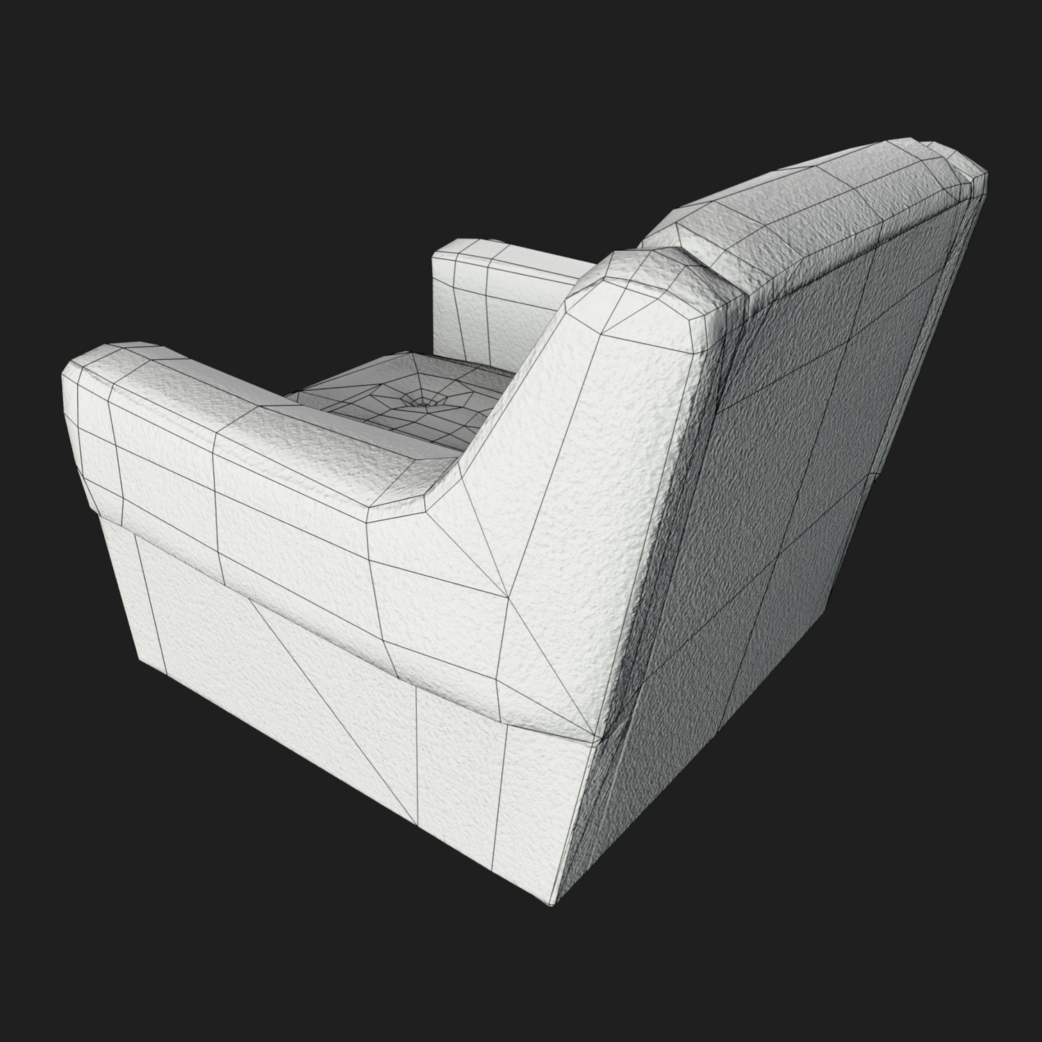 3D Furniture: Fabric Armchair
