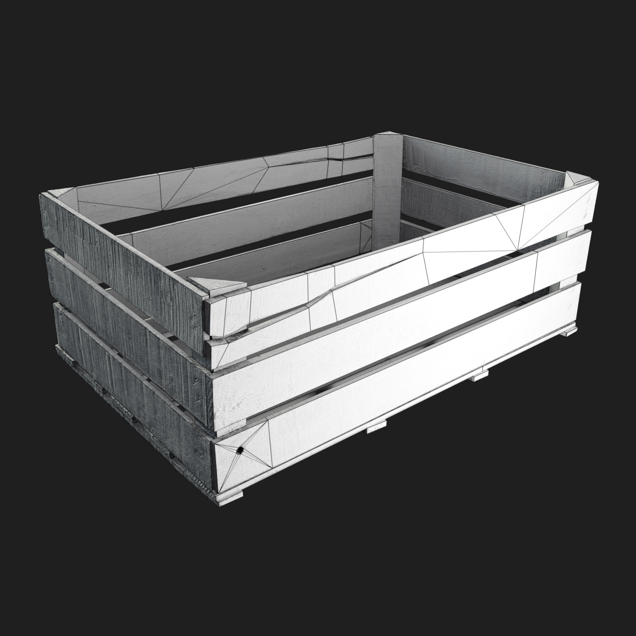 3D Wooden Box