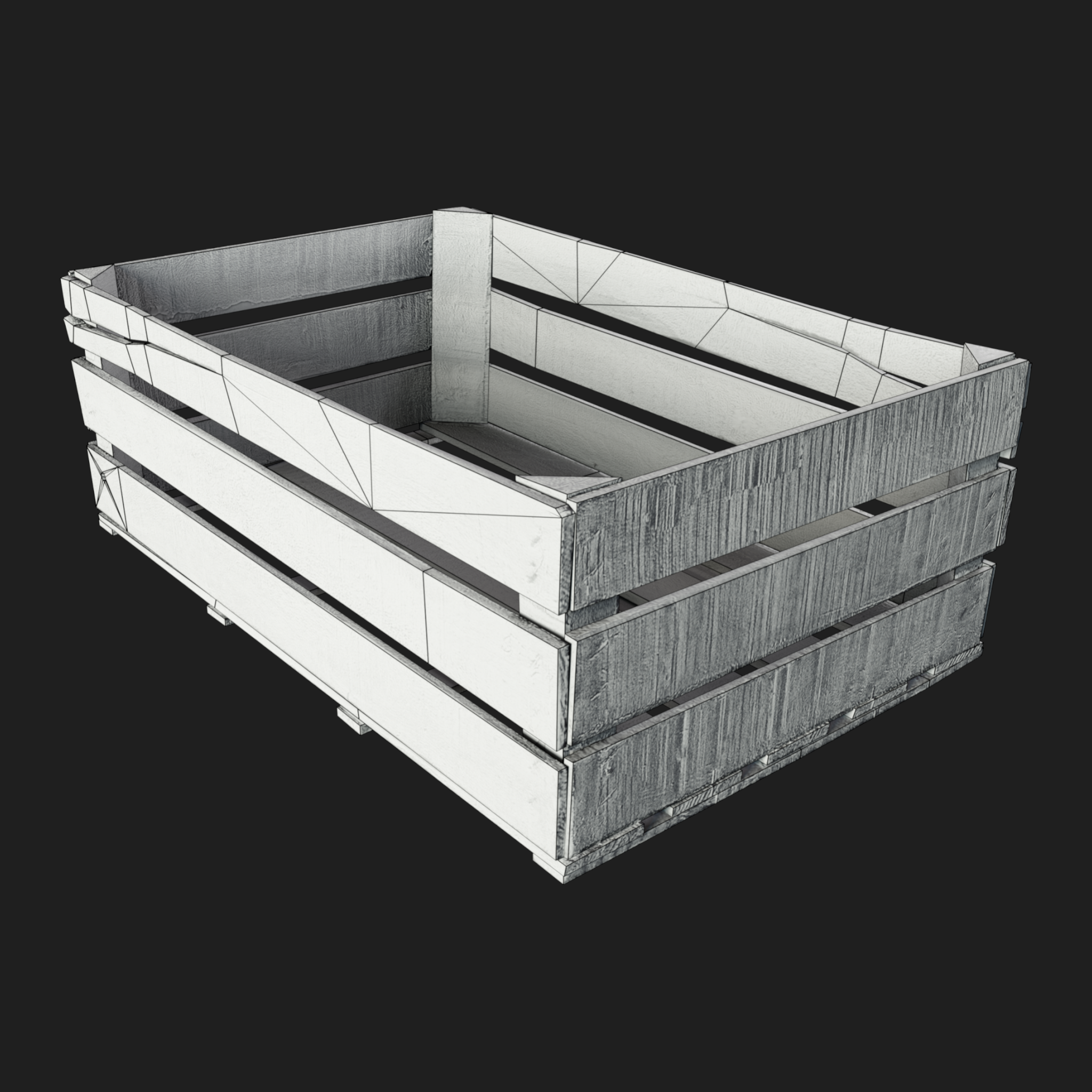 3D Wooden Box