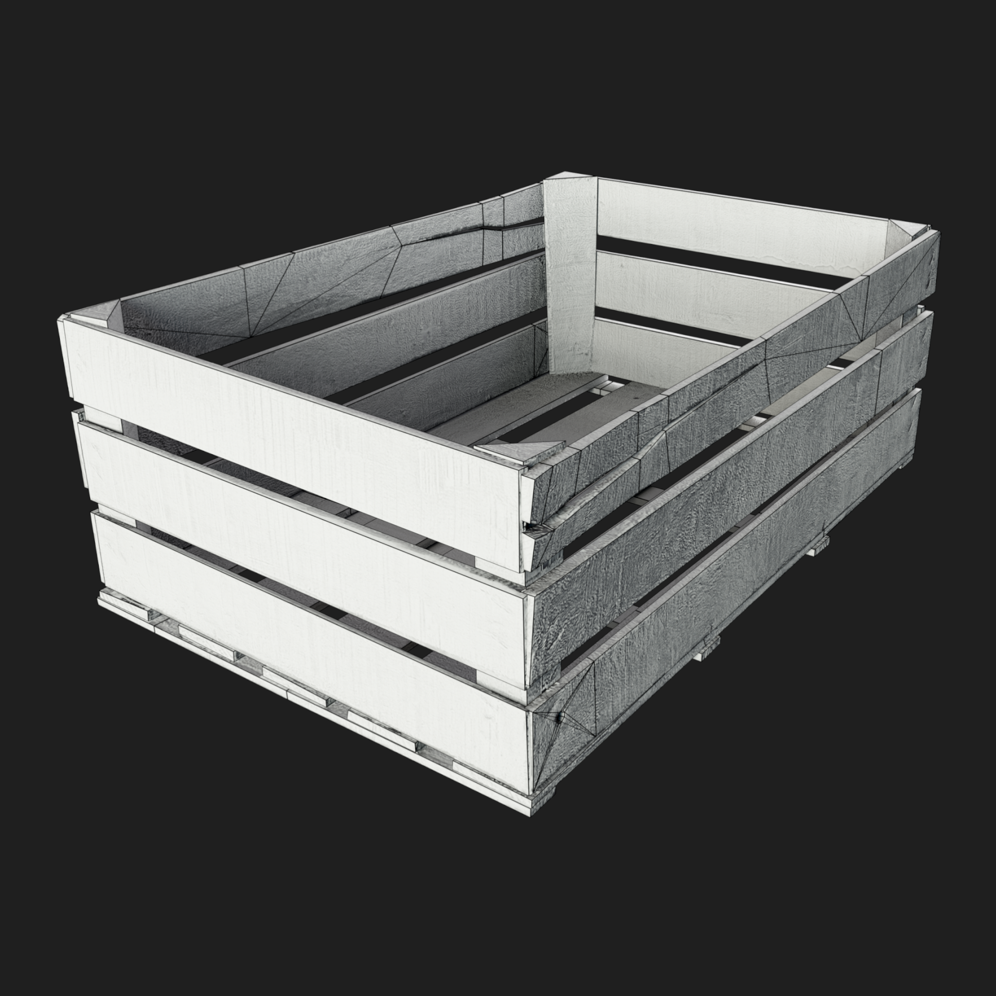 3D Wooden Box