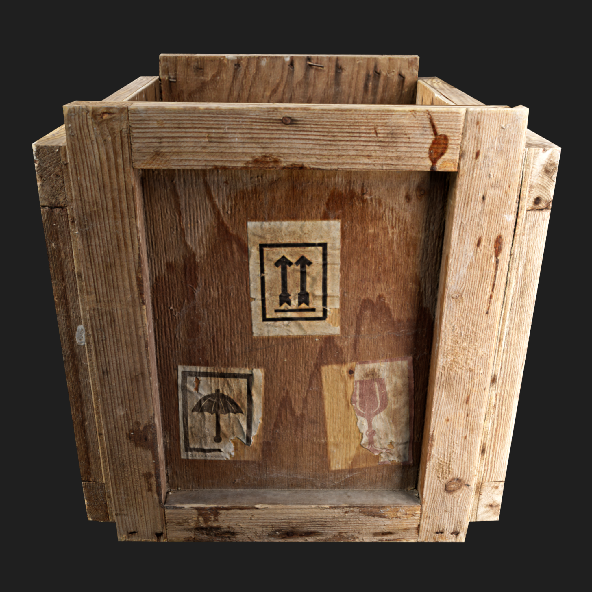 3D Wooden Crate