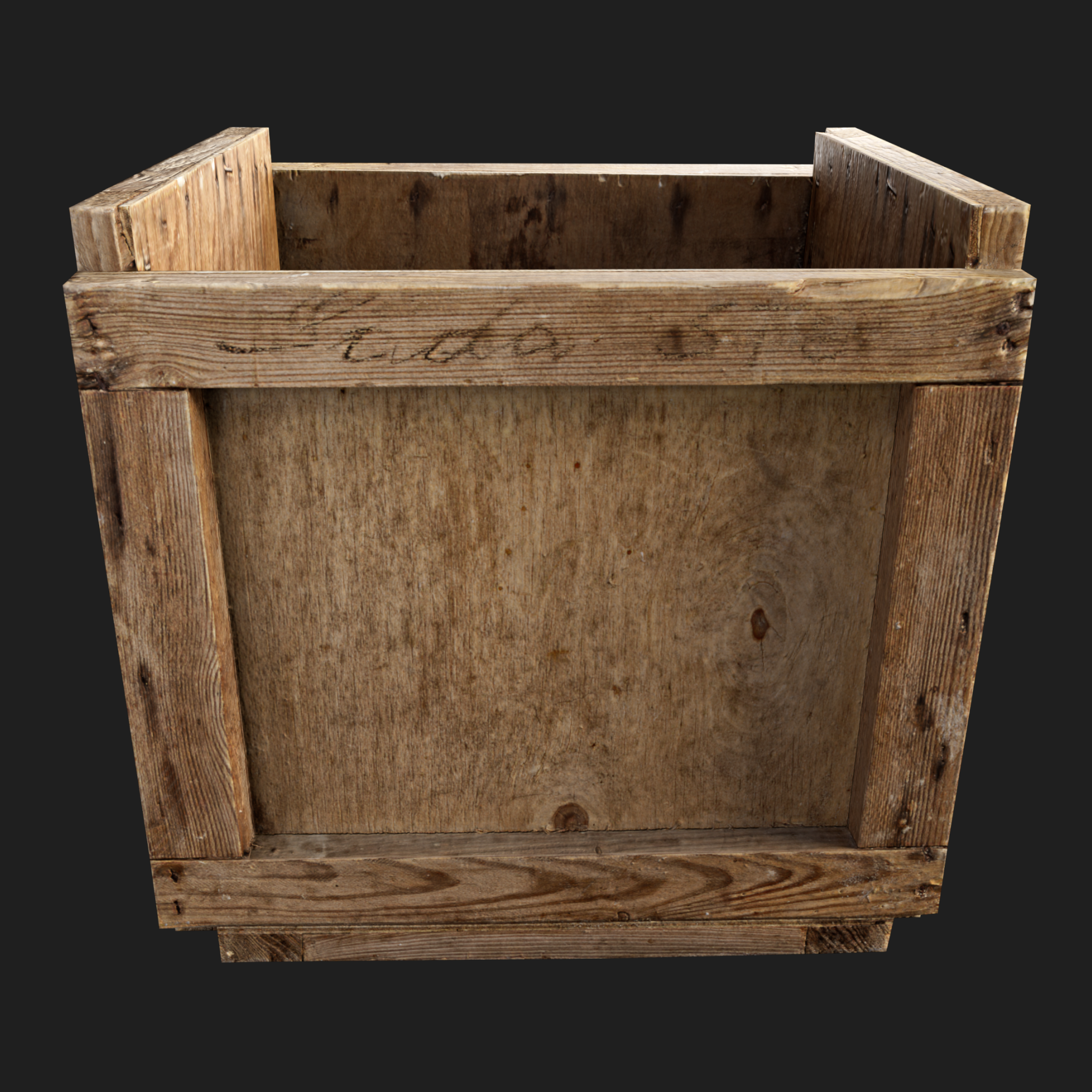 3D Wooden Crate