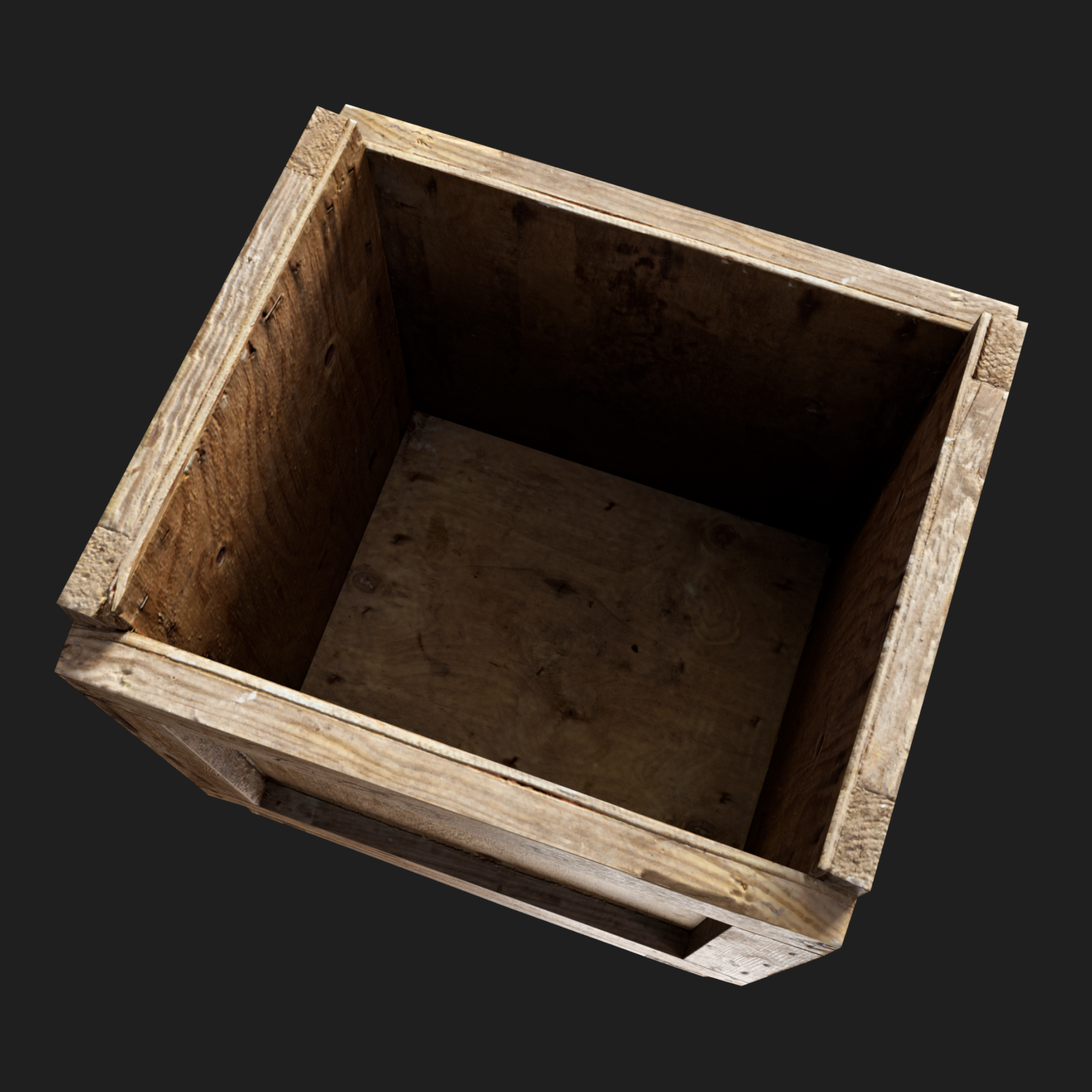 3D Wooden Crate