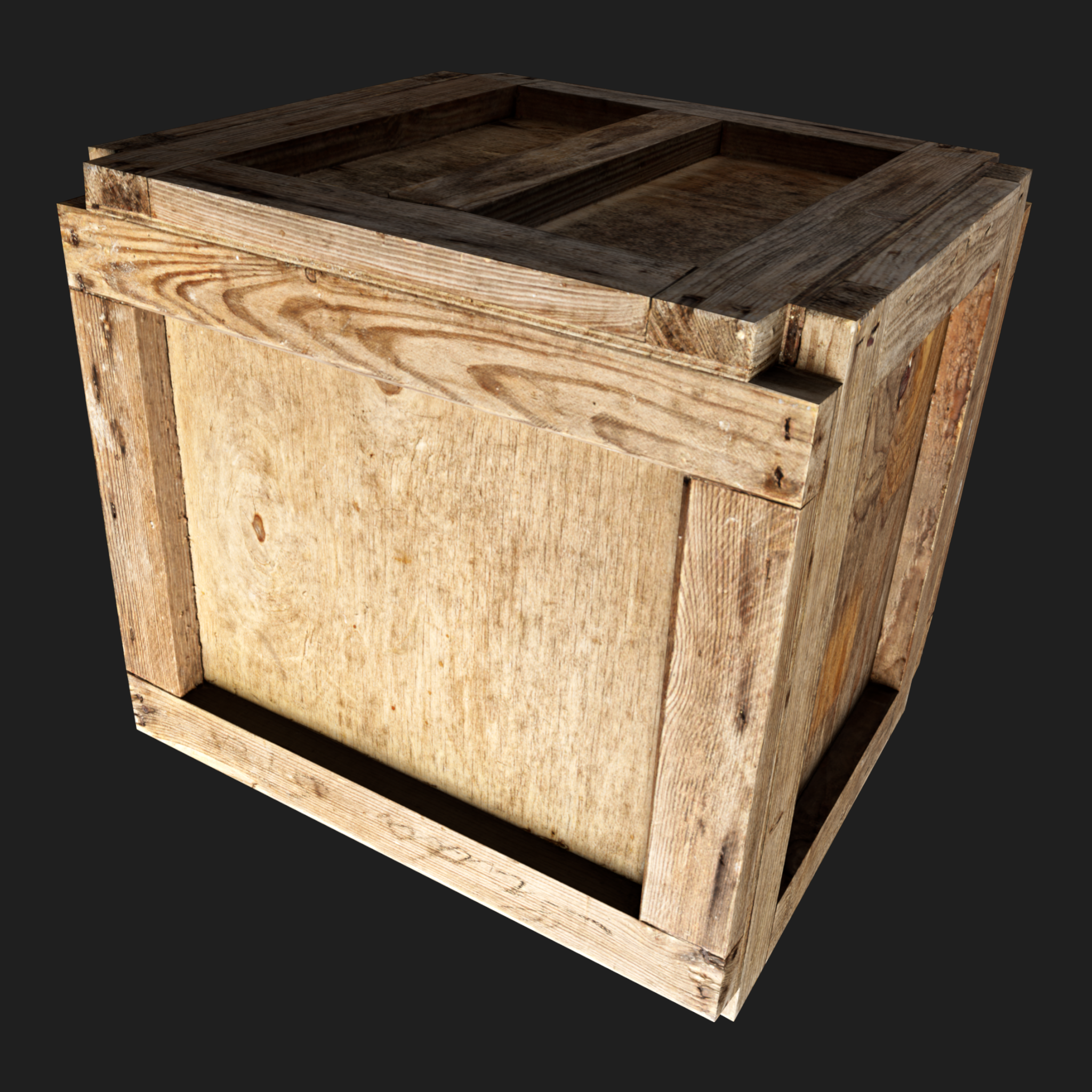 3D Wooden Crate