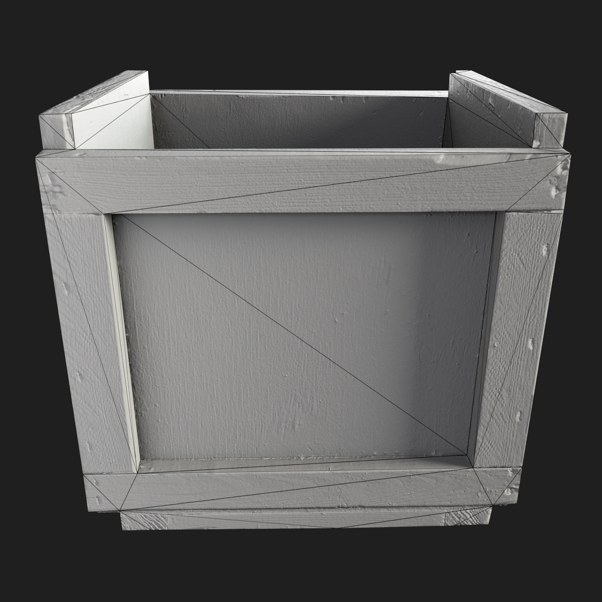3D Wooden Crate