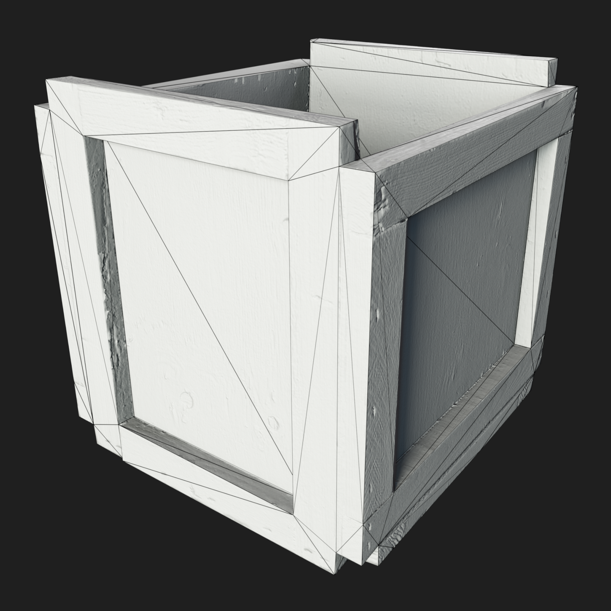 3D Wooden Crate