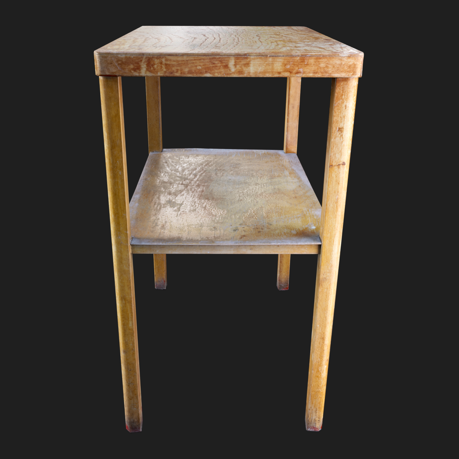 3D Aged Table with Storage Shelf