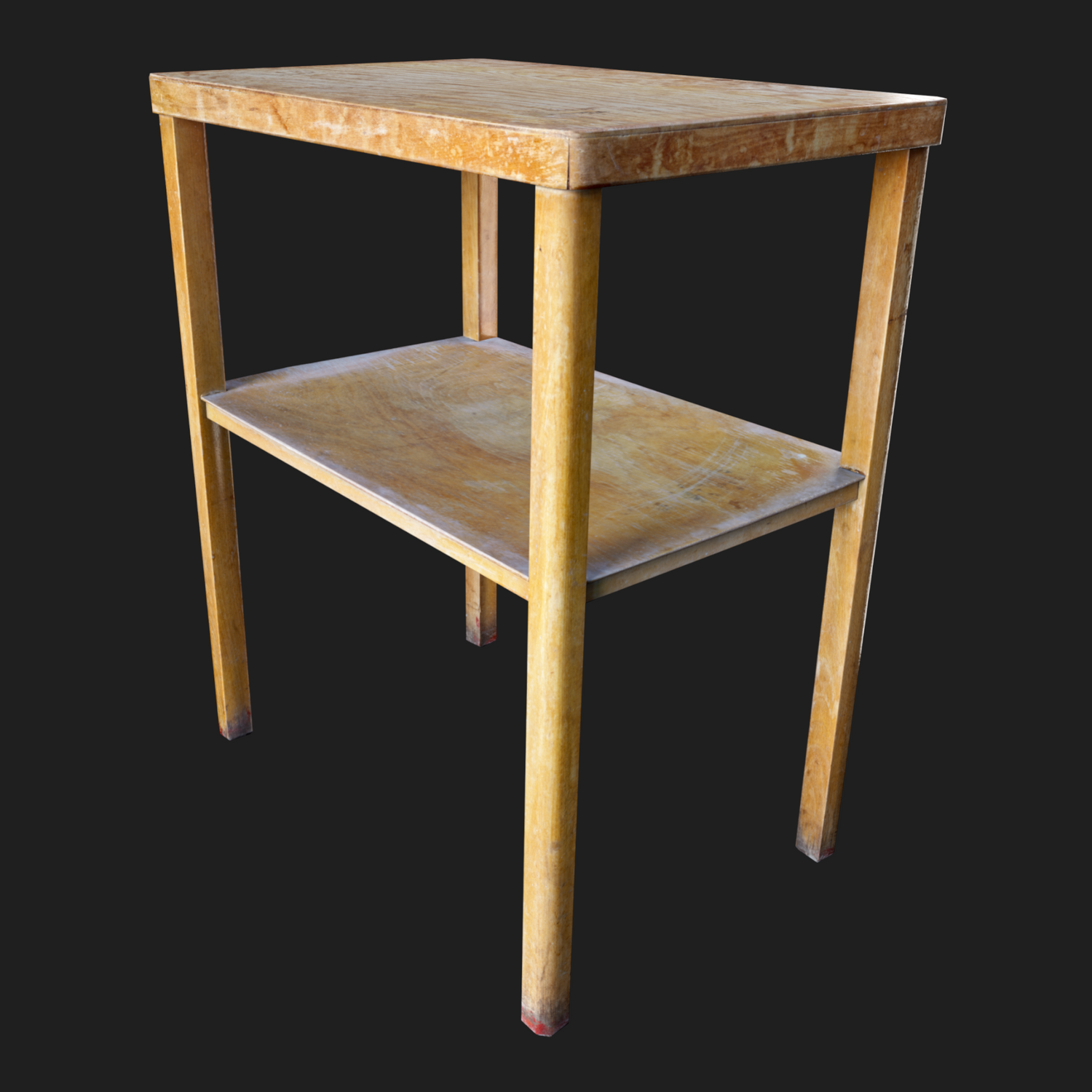 3D Aged Table with Storage Shelf