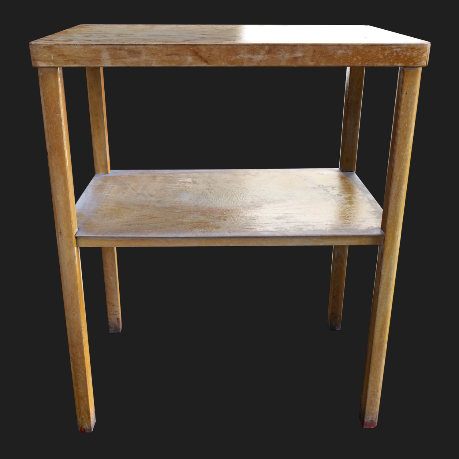 3D Aged Table with Storage Shelf