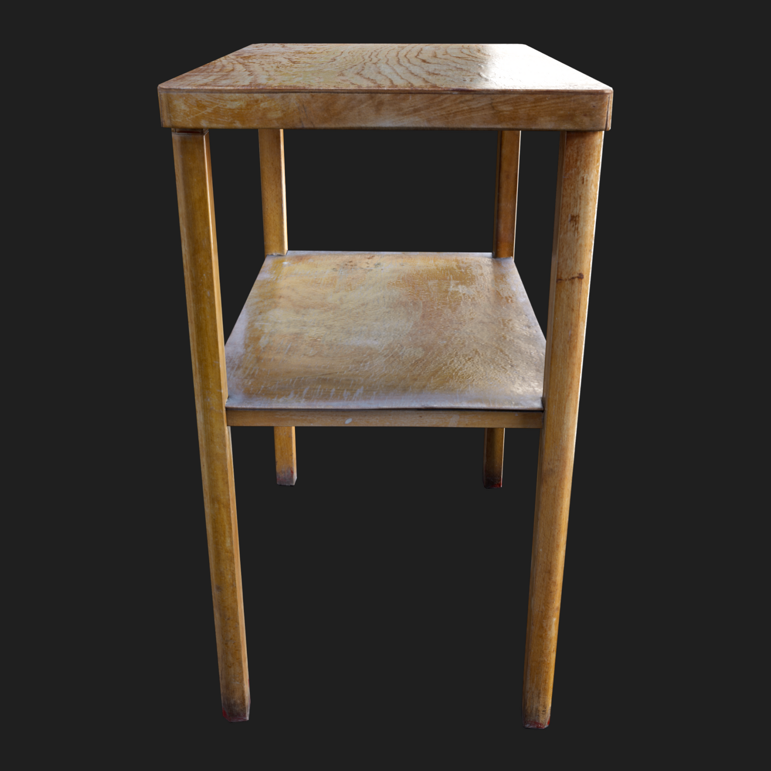 3D Aged Table with Storage Shelf