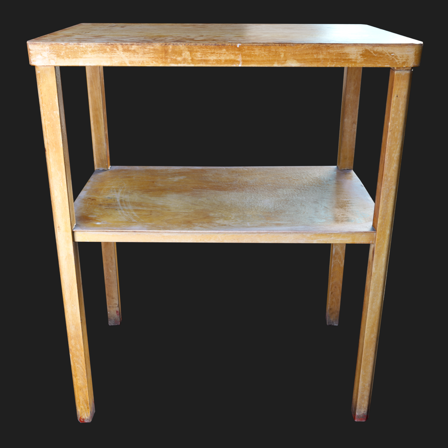 3D Aged Table with Storage Shelf