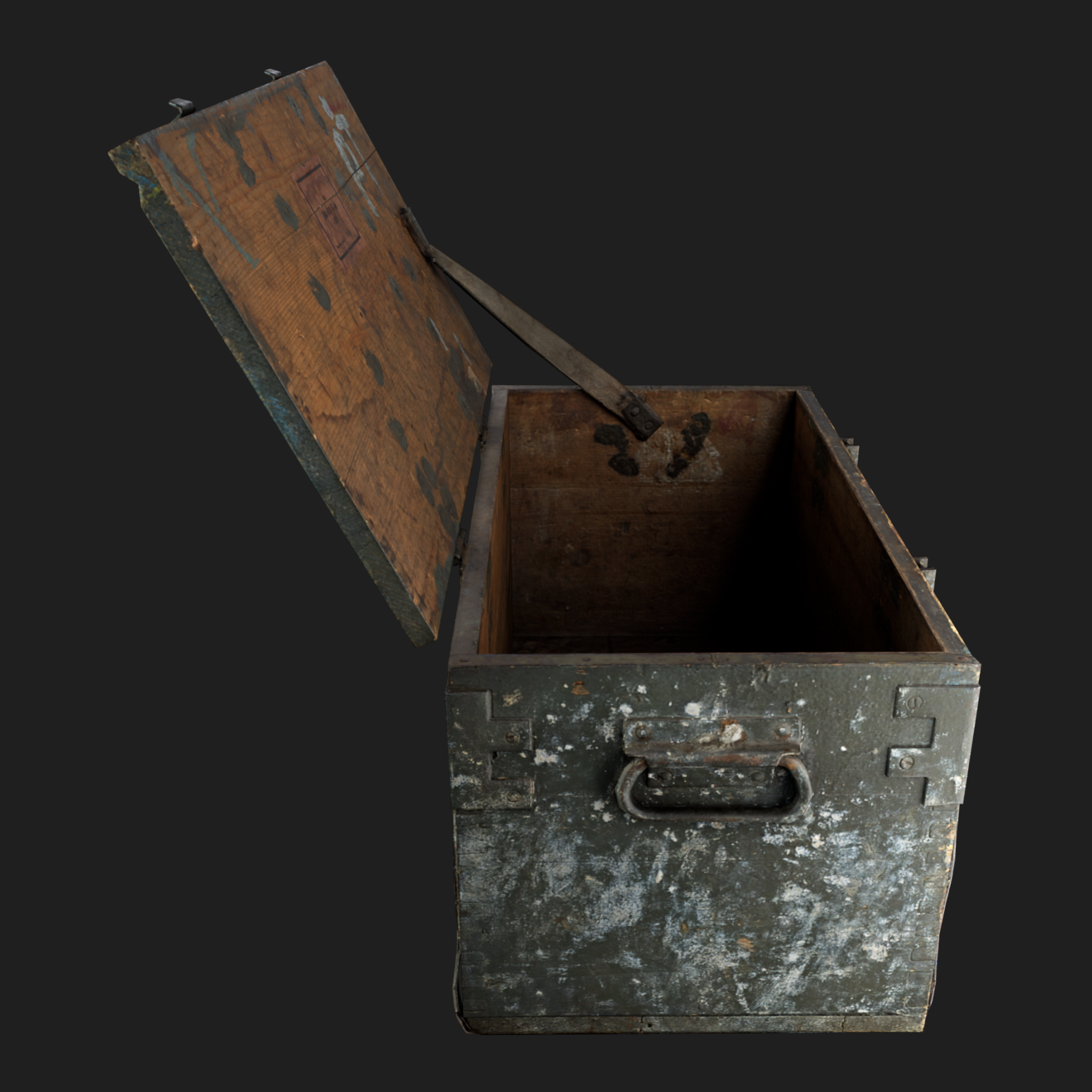 3D Ammo Wooden Green Box