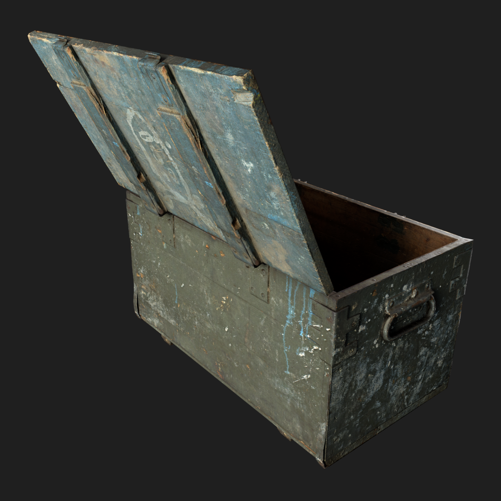 3D Ammo Wooden Green Box