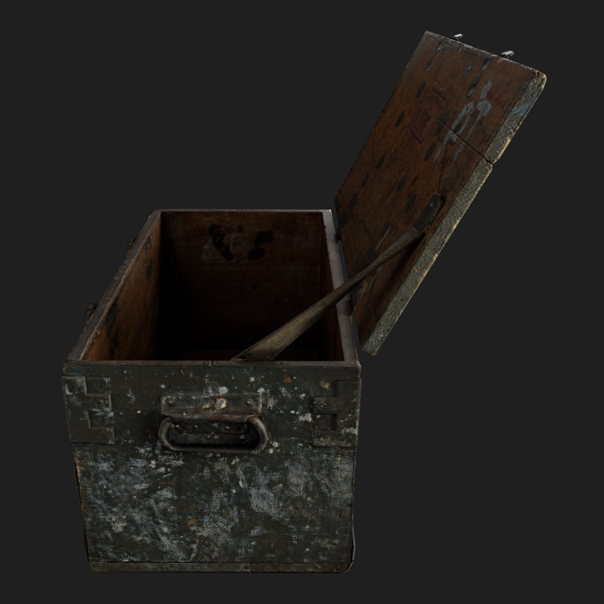 3D Ammo Wooden Green Box