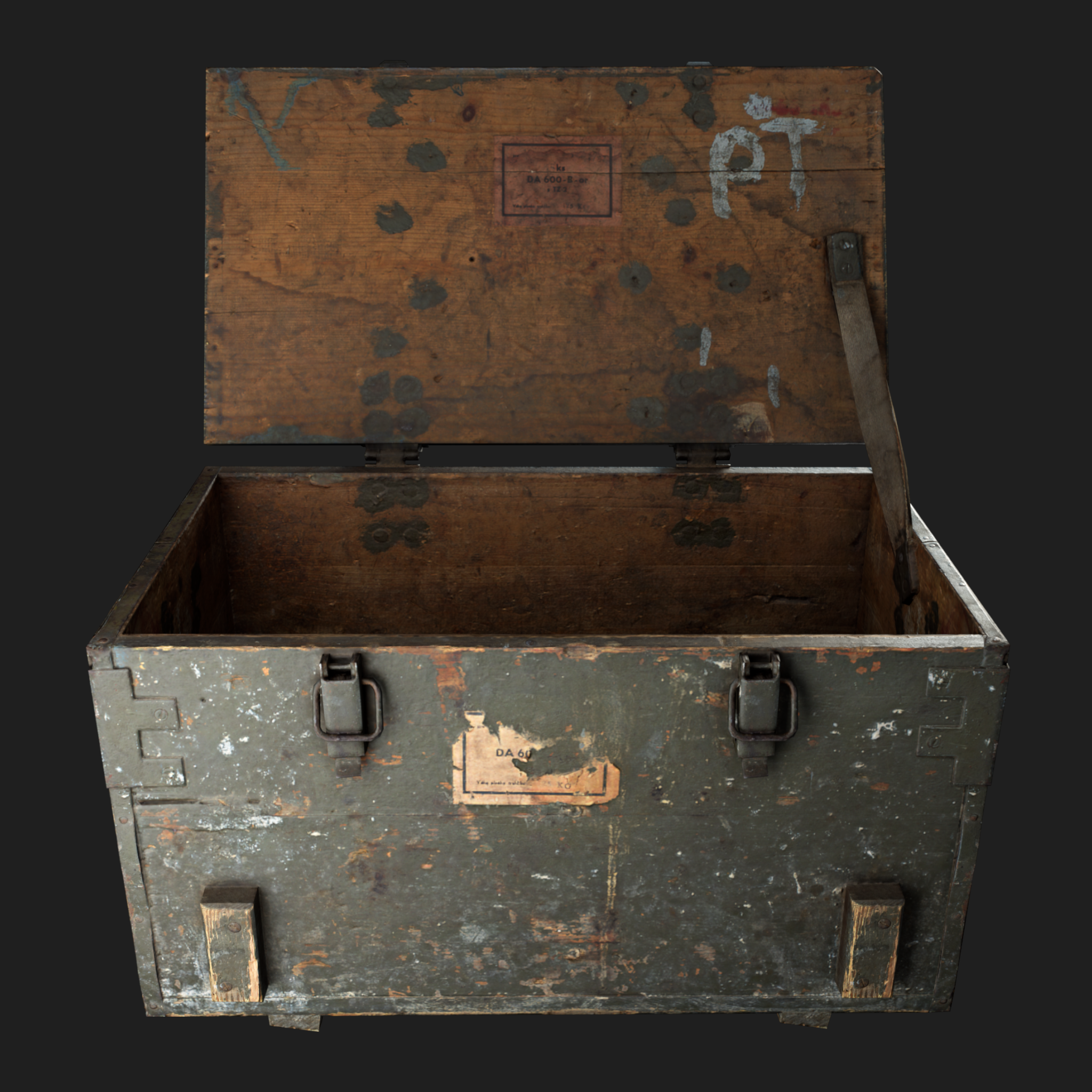 3D Ammo Wooden Green Box