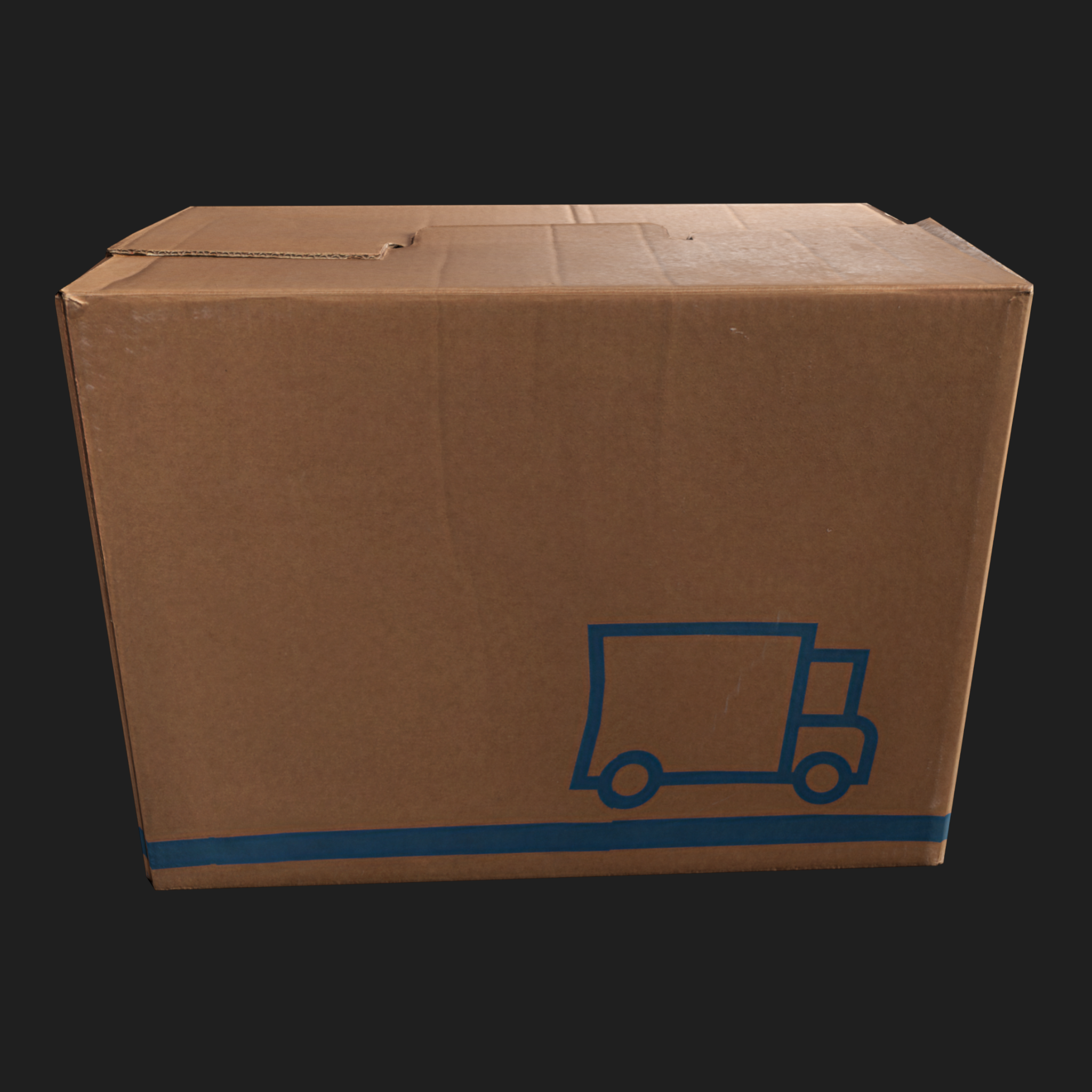 3D Cardboard Box Closed