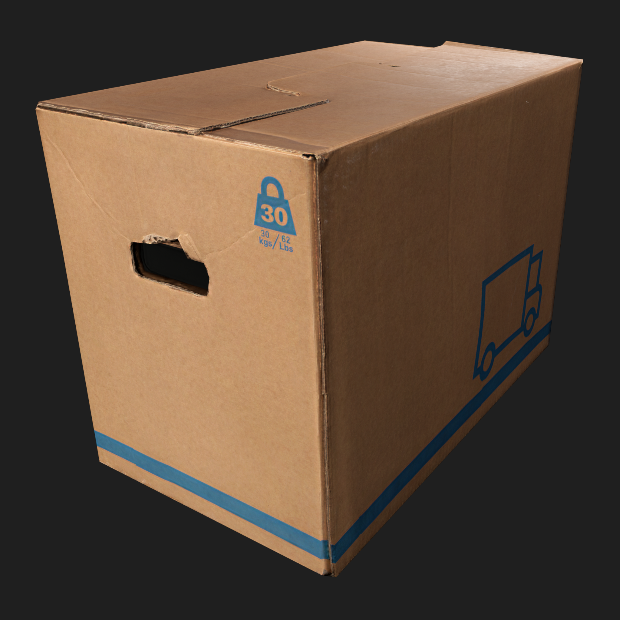 3D Cardboard Box Closed
