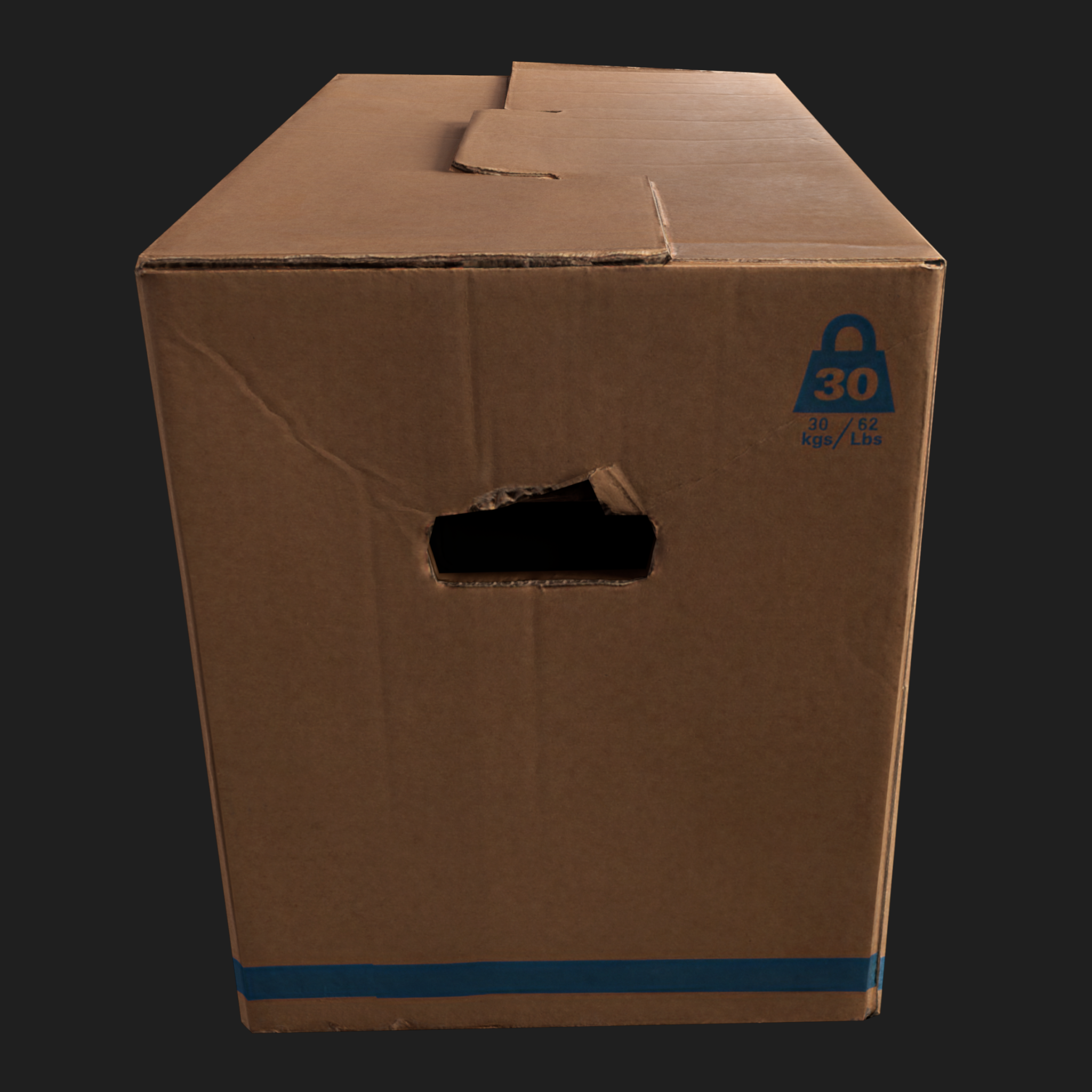 3D Cardboard Box Closed
