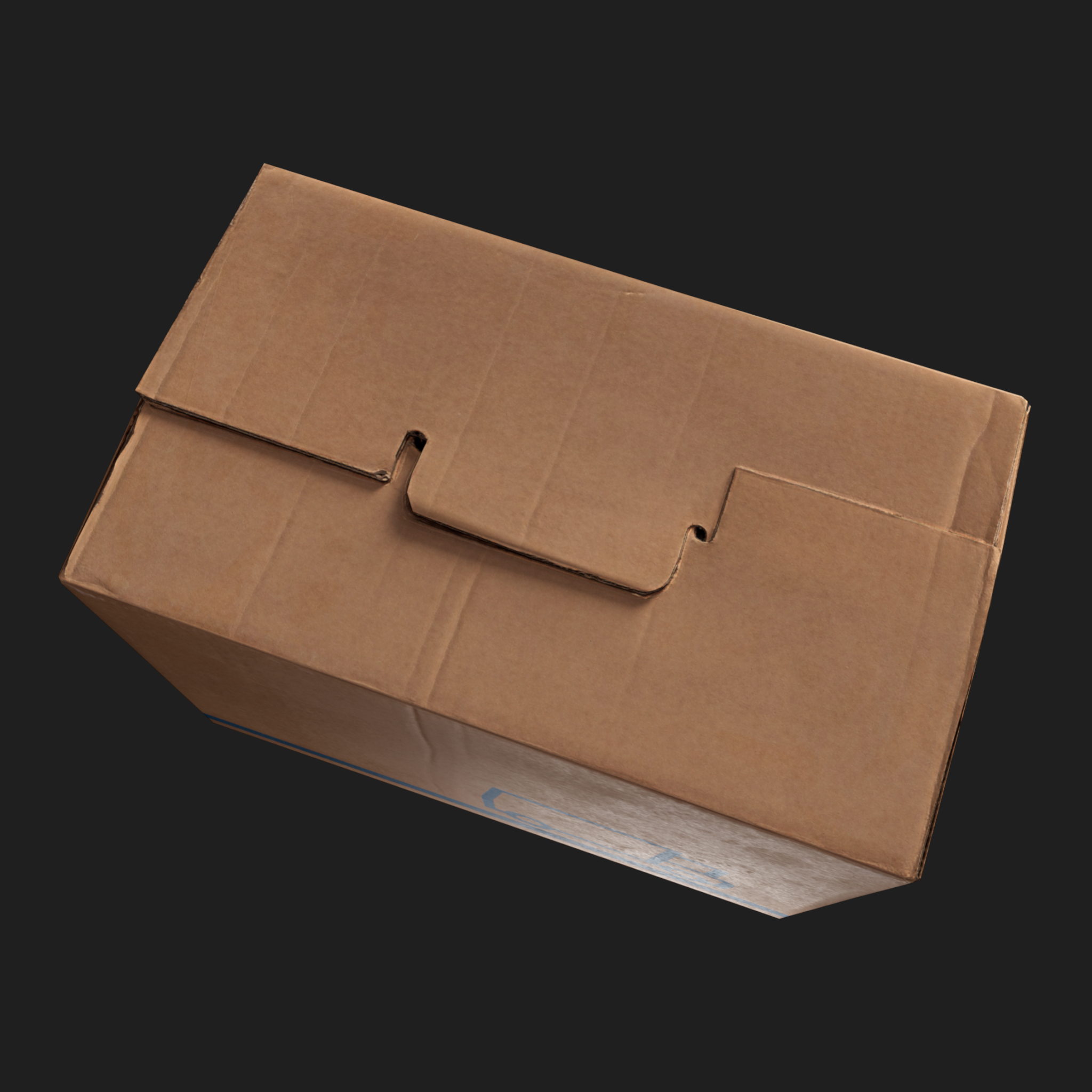 3D Cardboard Box Closed