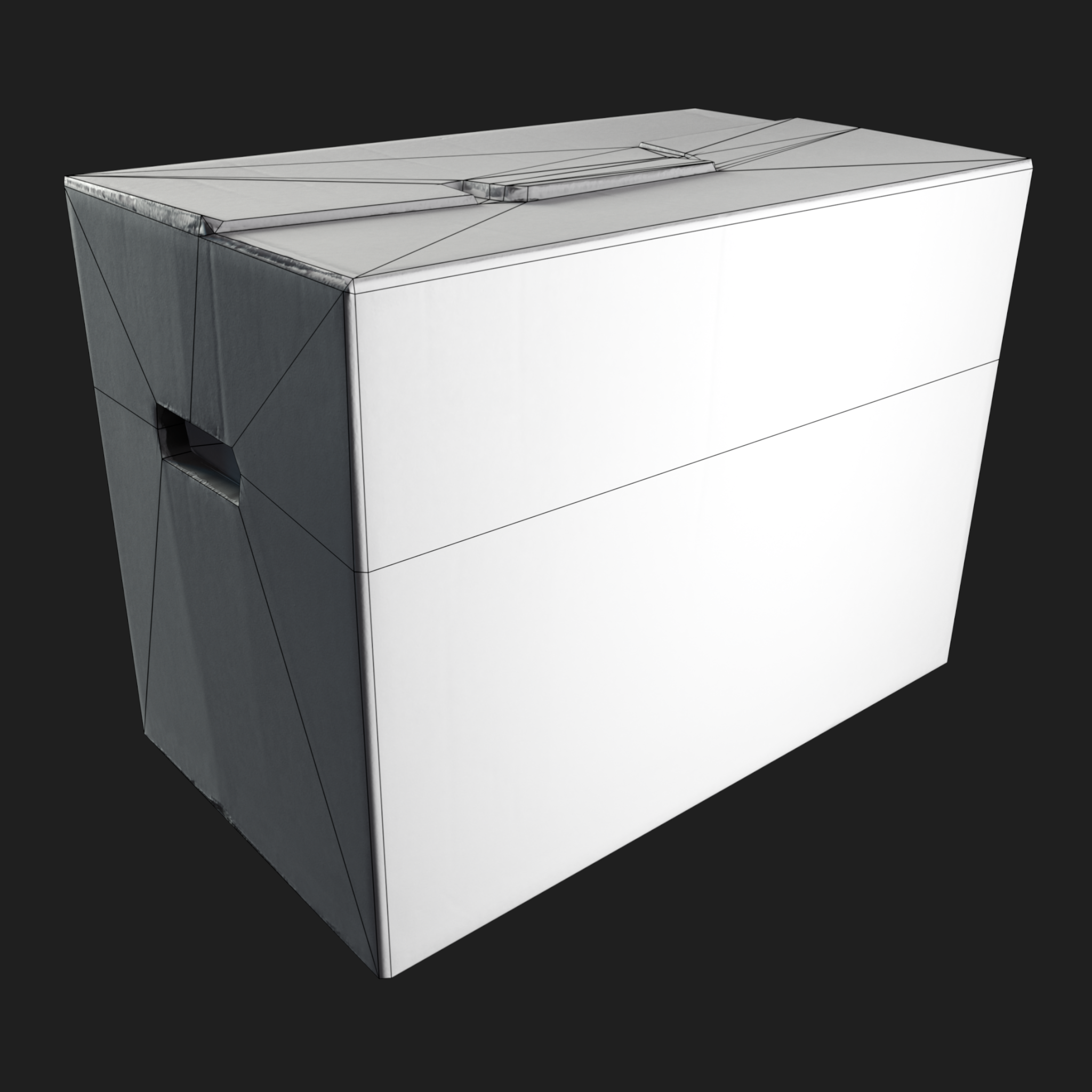 3D Cardboard Box Closed