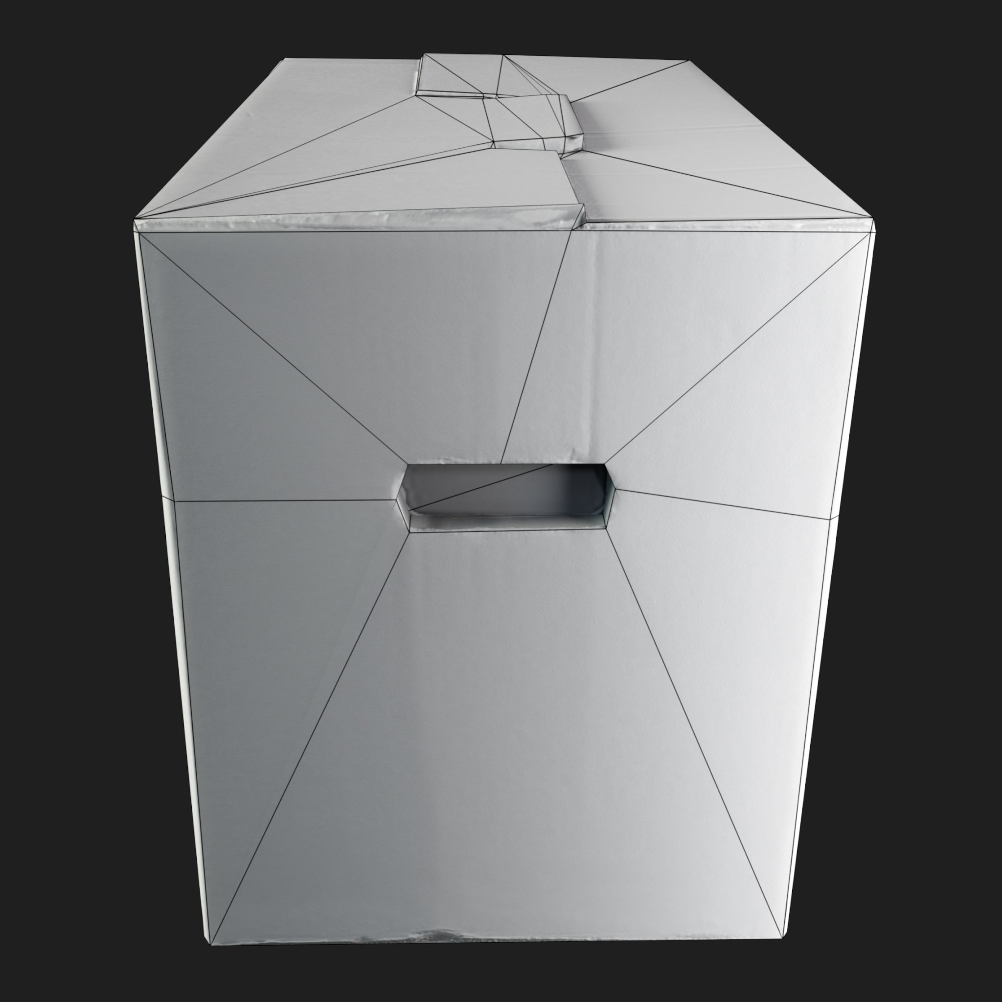 3D Cardboard Box Closed