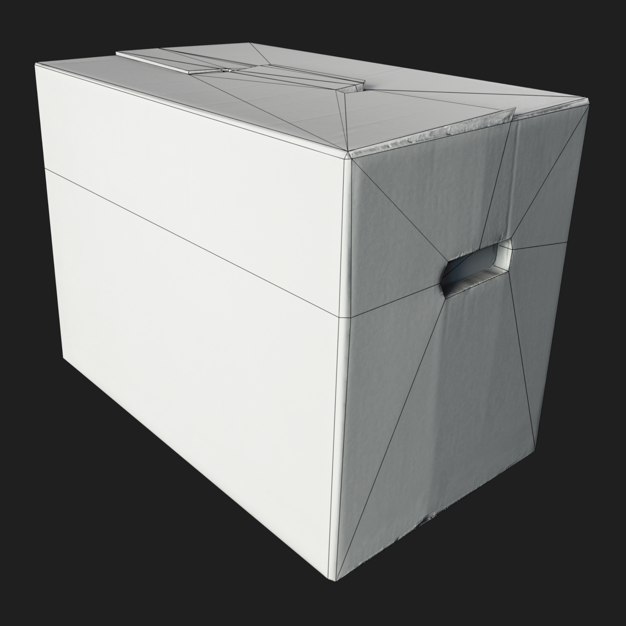 3D Cardboard Box Closed