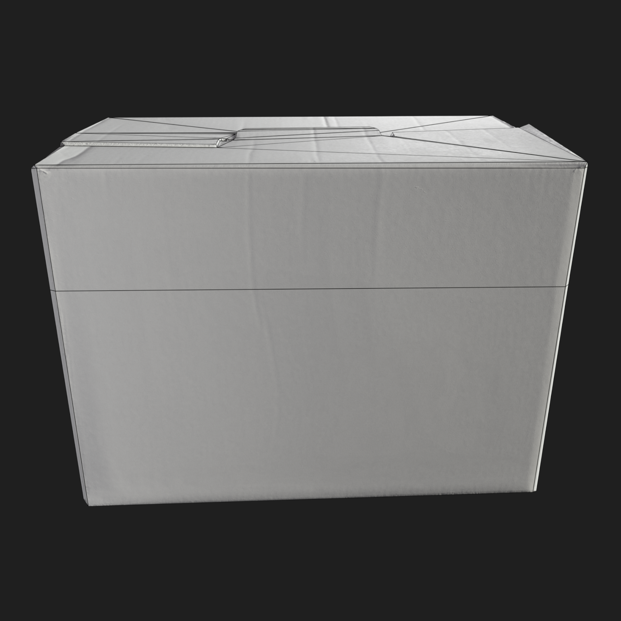 3D Cardboard Box Closed