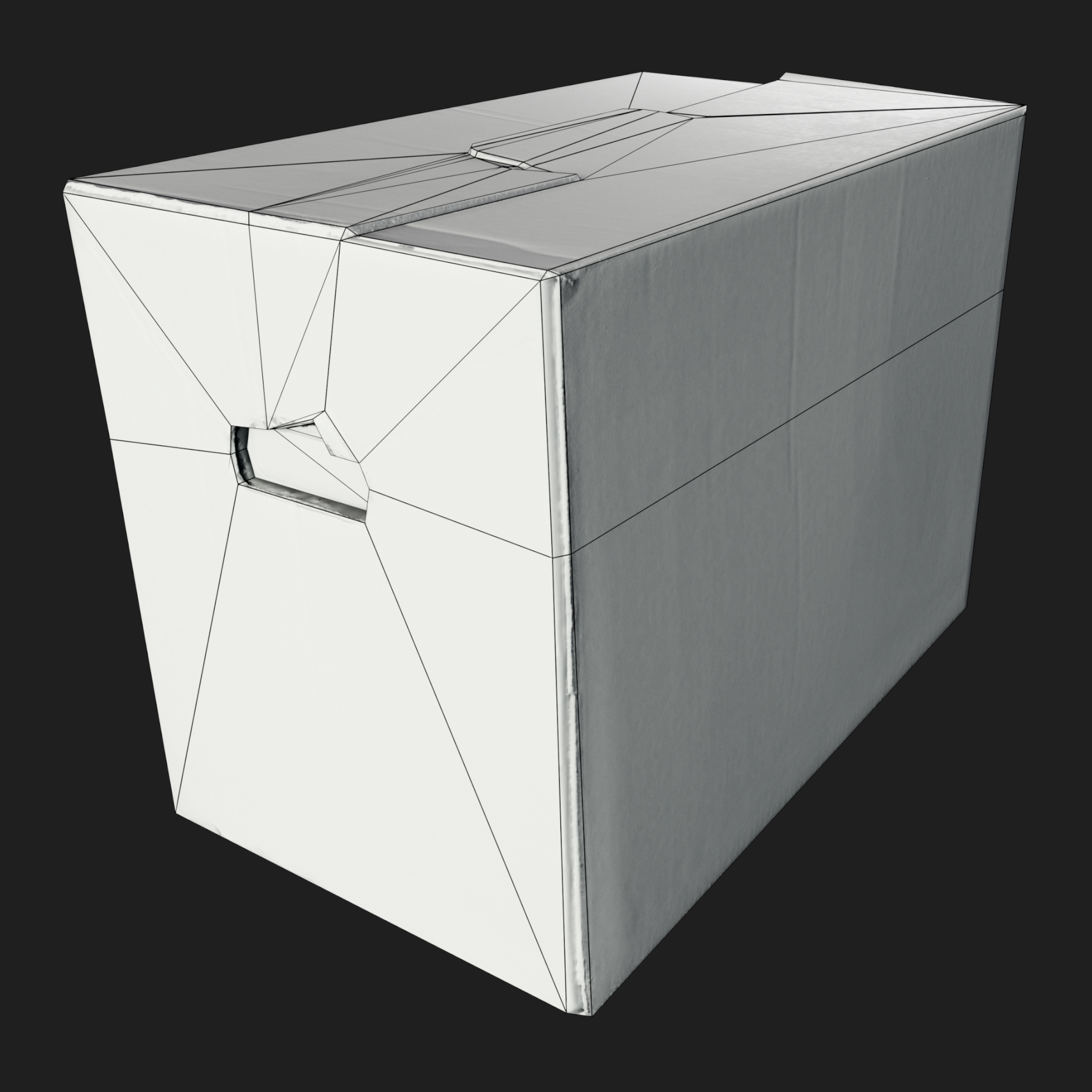 3D Cardboard Box Closed