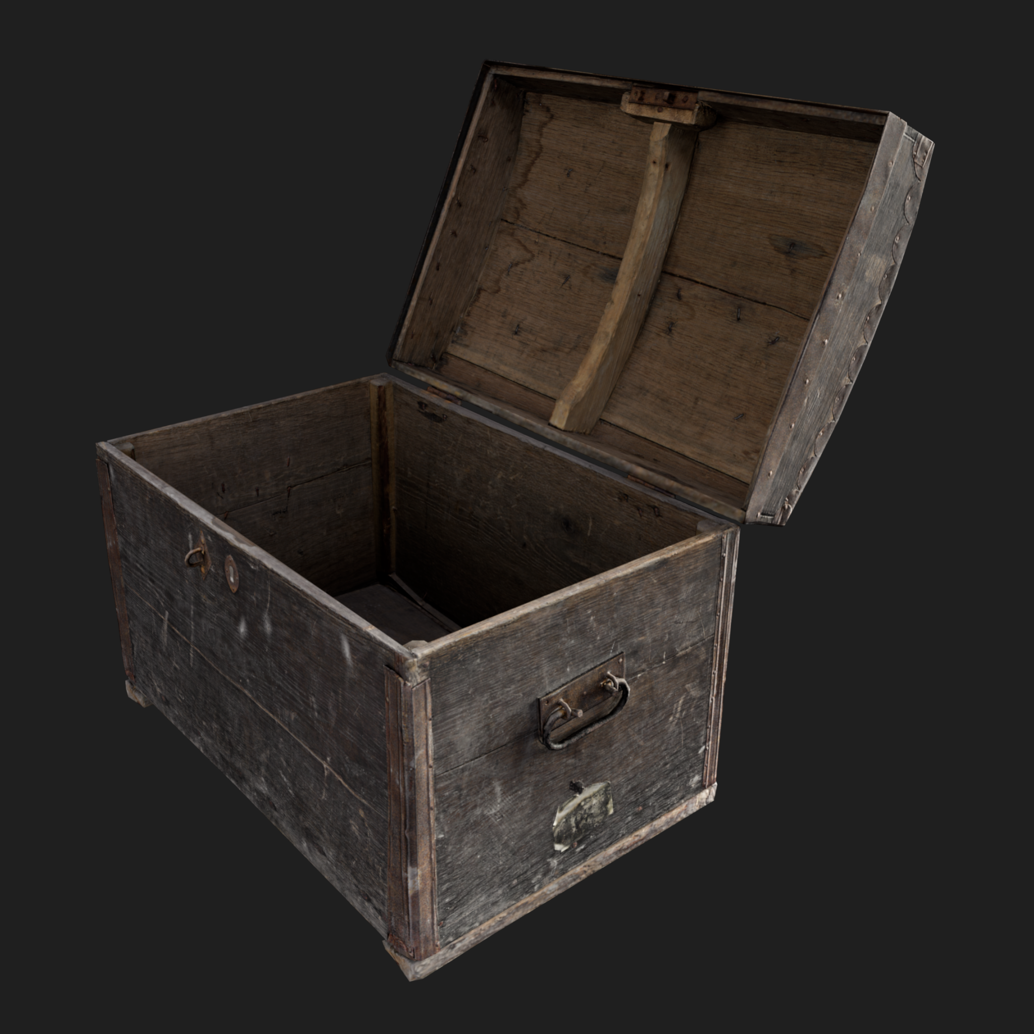 3D Furniture: Chest Wooden Open