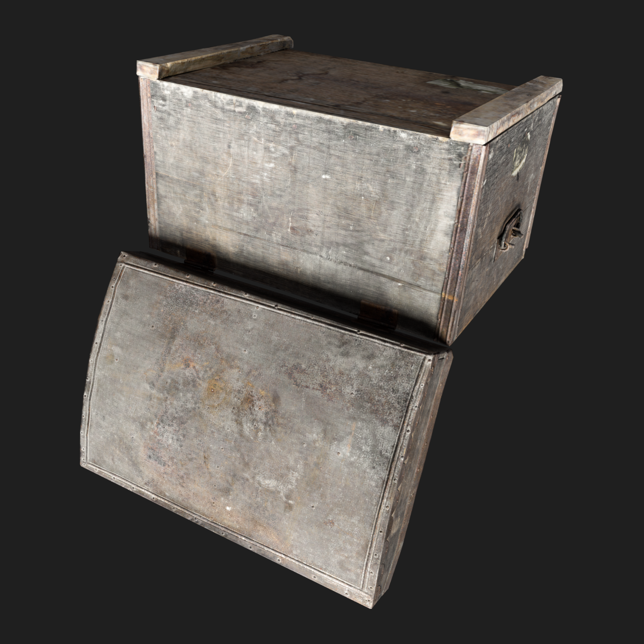 3D Furniture: Chest Wooden Open