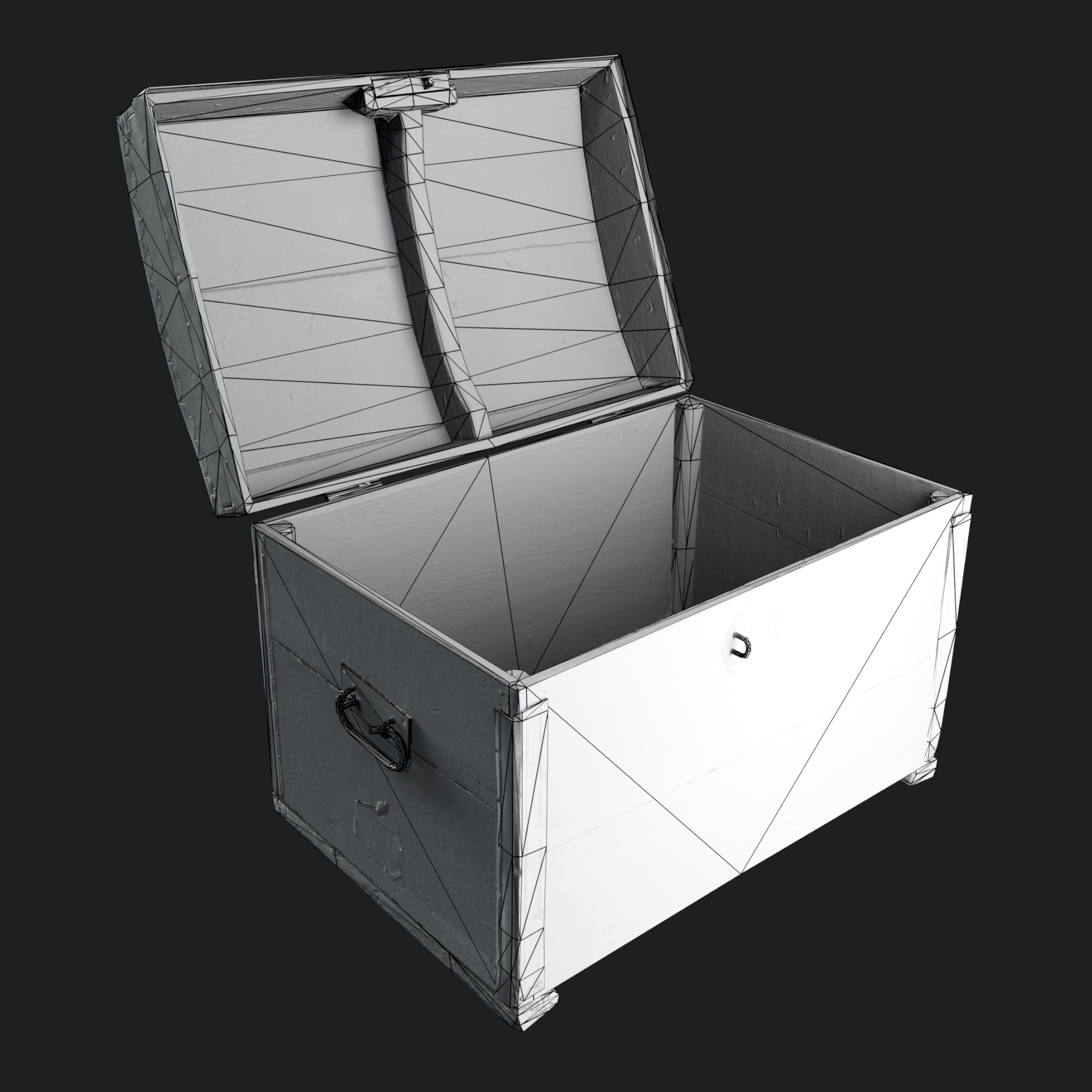 3D Furniture: Chest Wooden Open