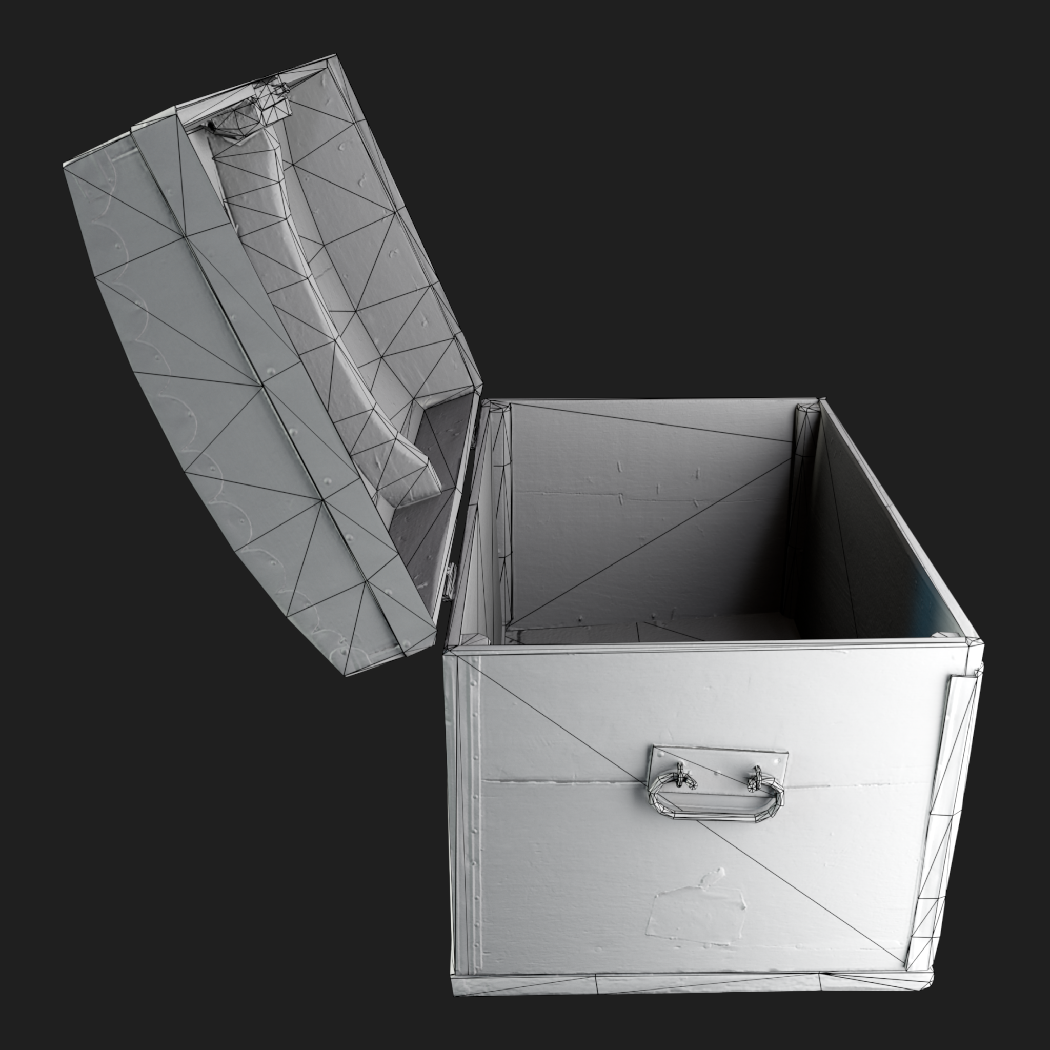 3D Furniture: Chest Wooden Open