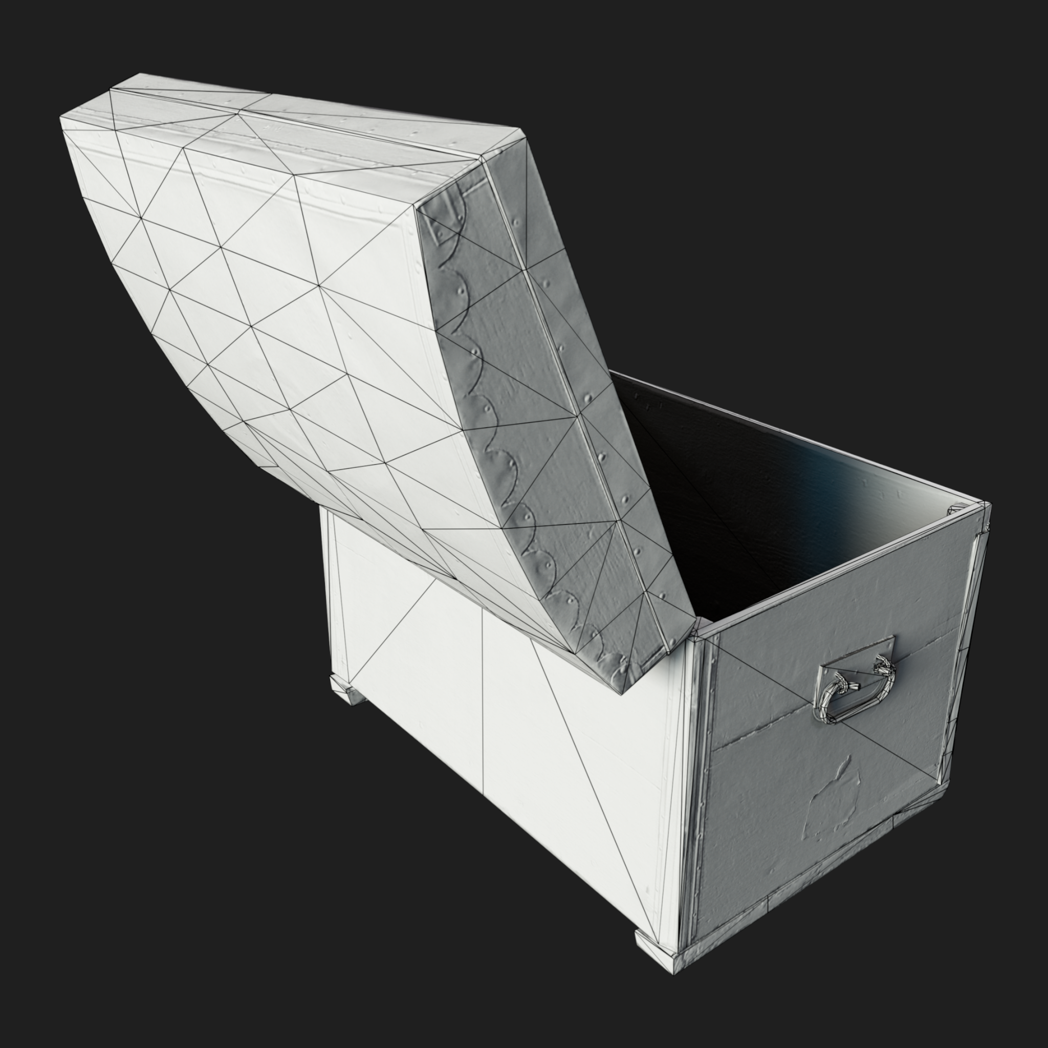 3D Furniture: Chest Wooden Open