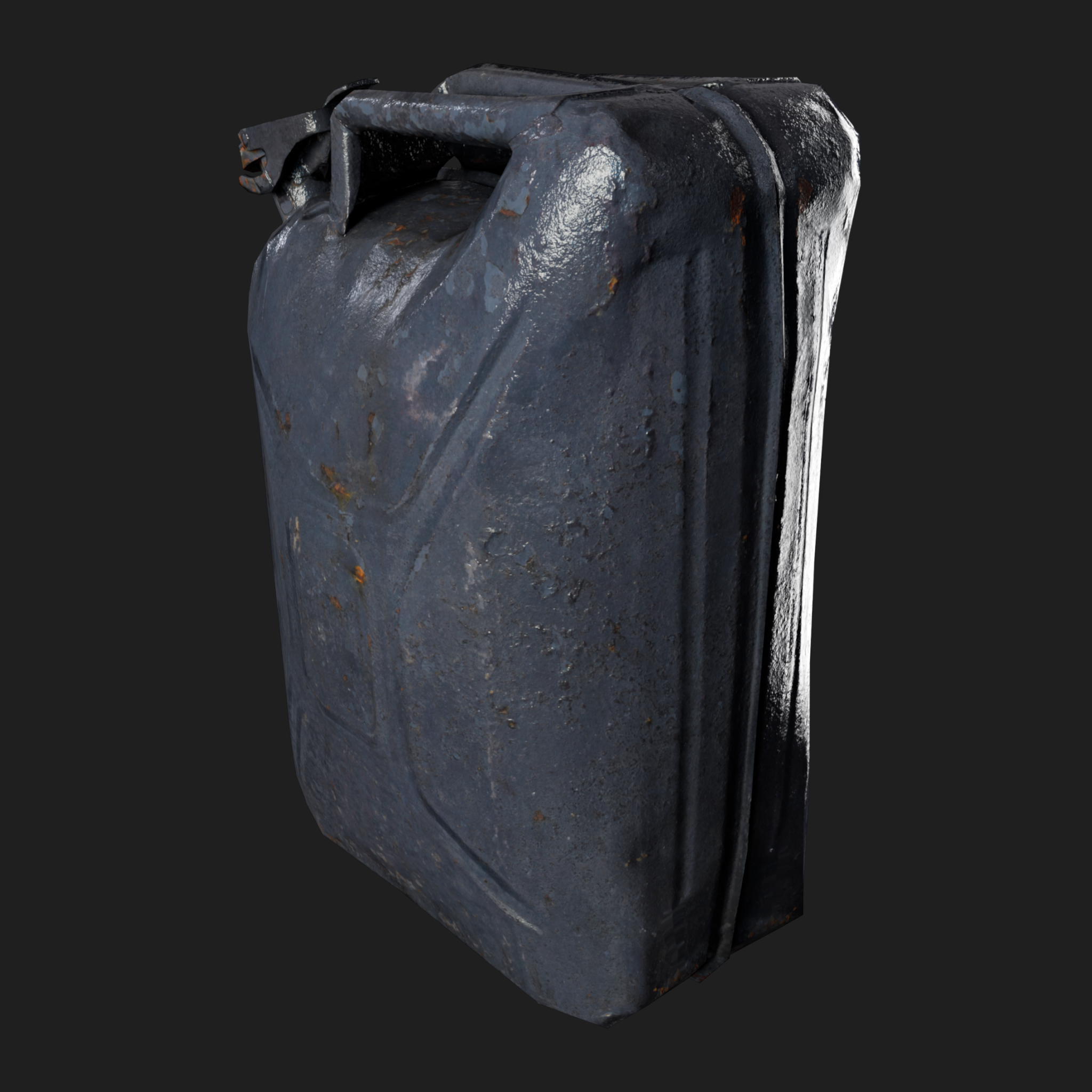 3D Burned Petrol Canister