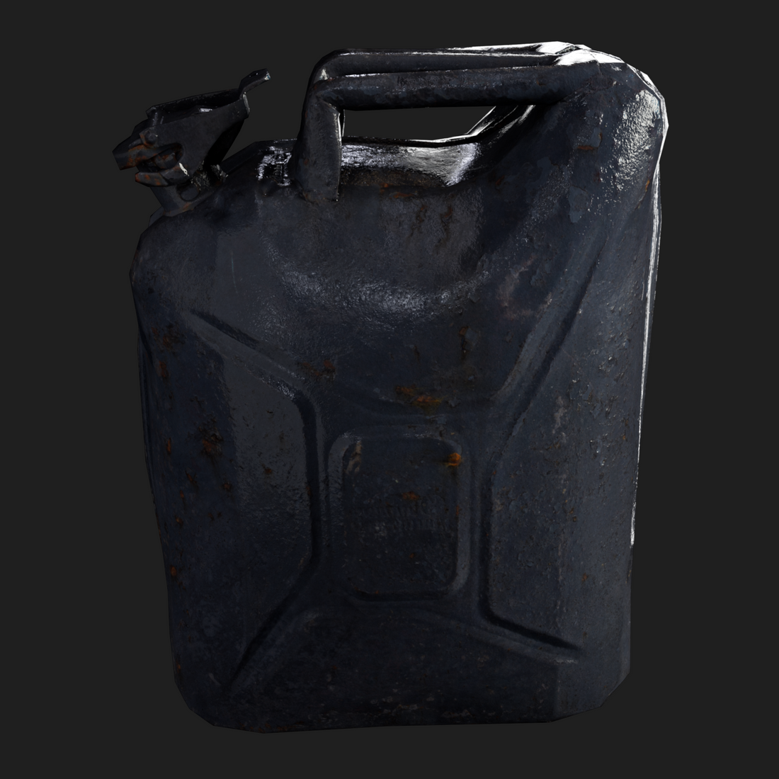 3D Burned Petrol Canister