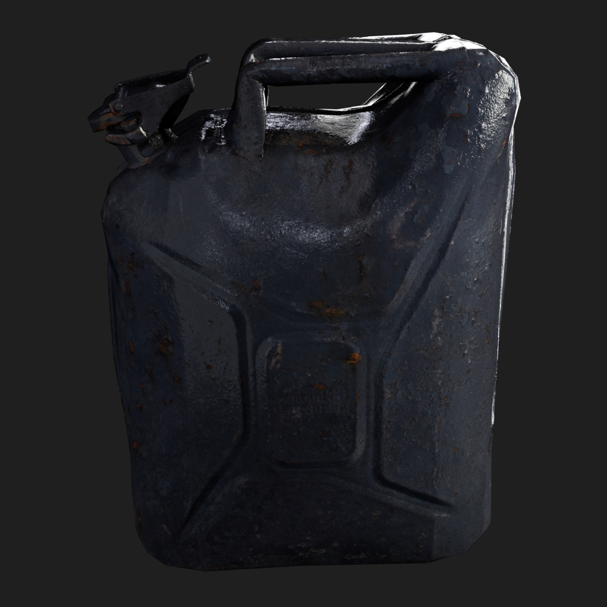 3D Burned Petrol Canister