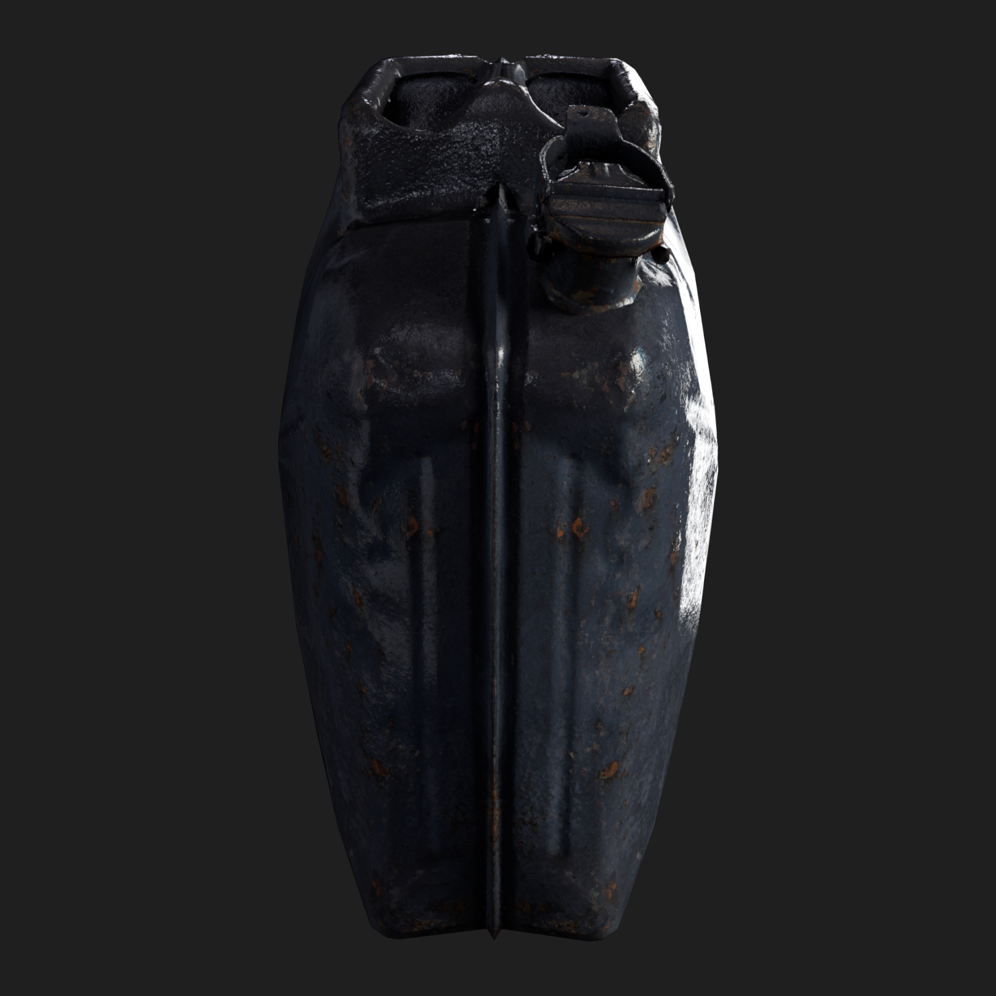3D Burned Petrol Canister
