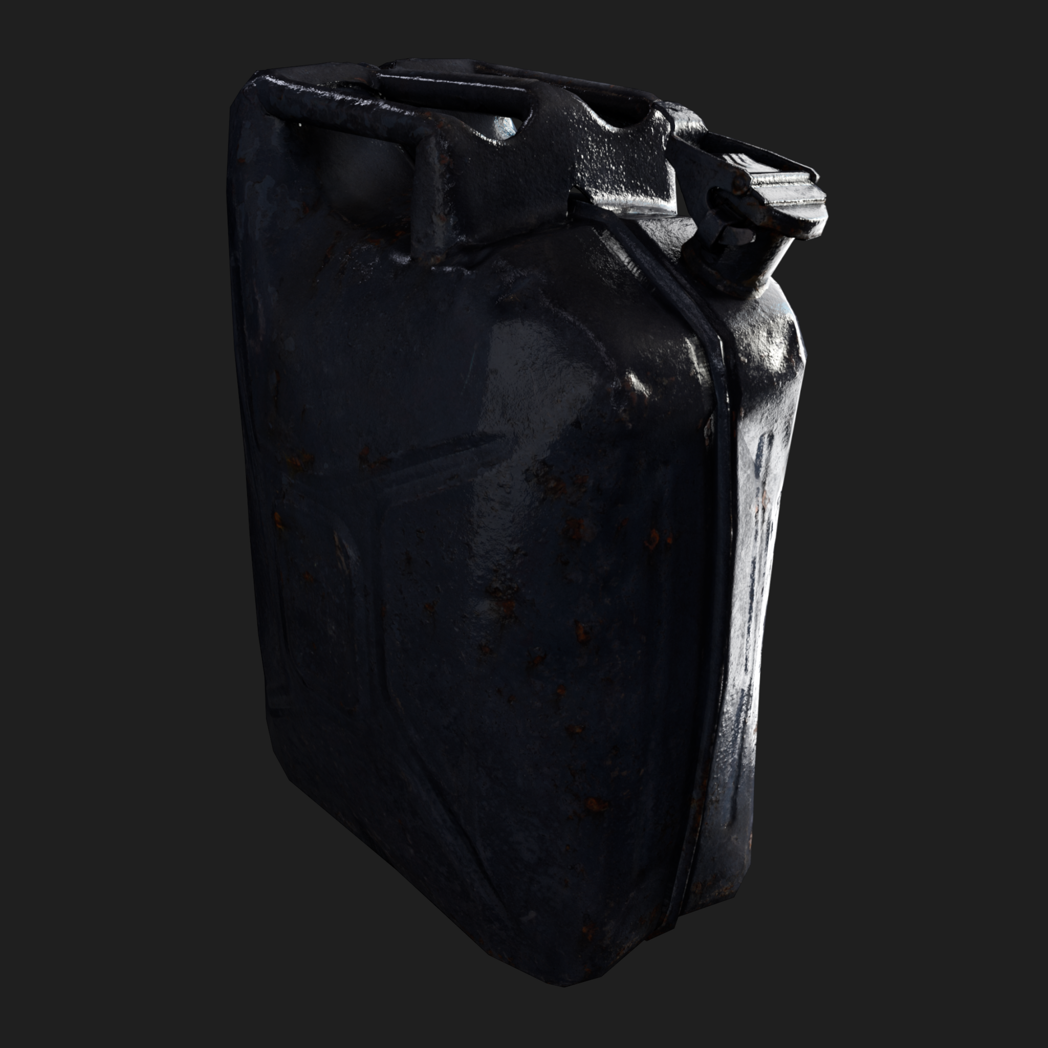 3D Burned Petrol Canister