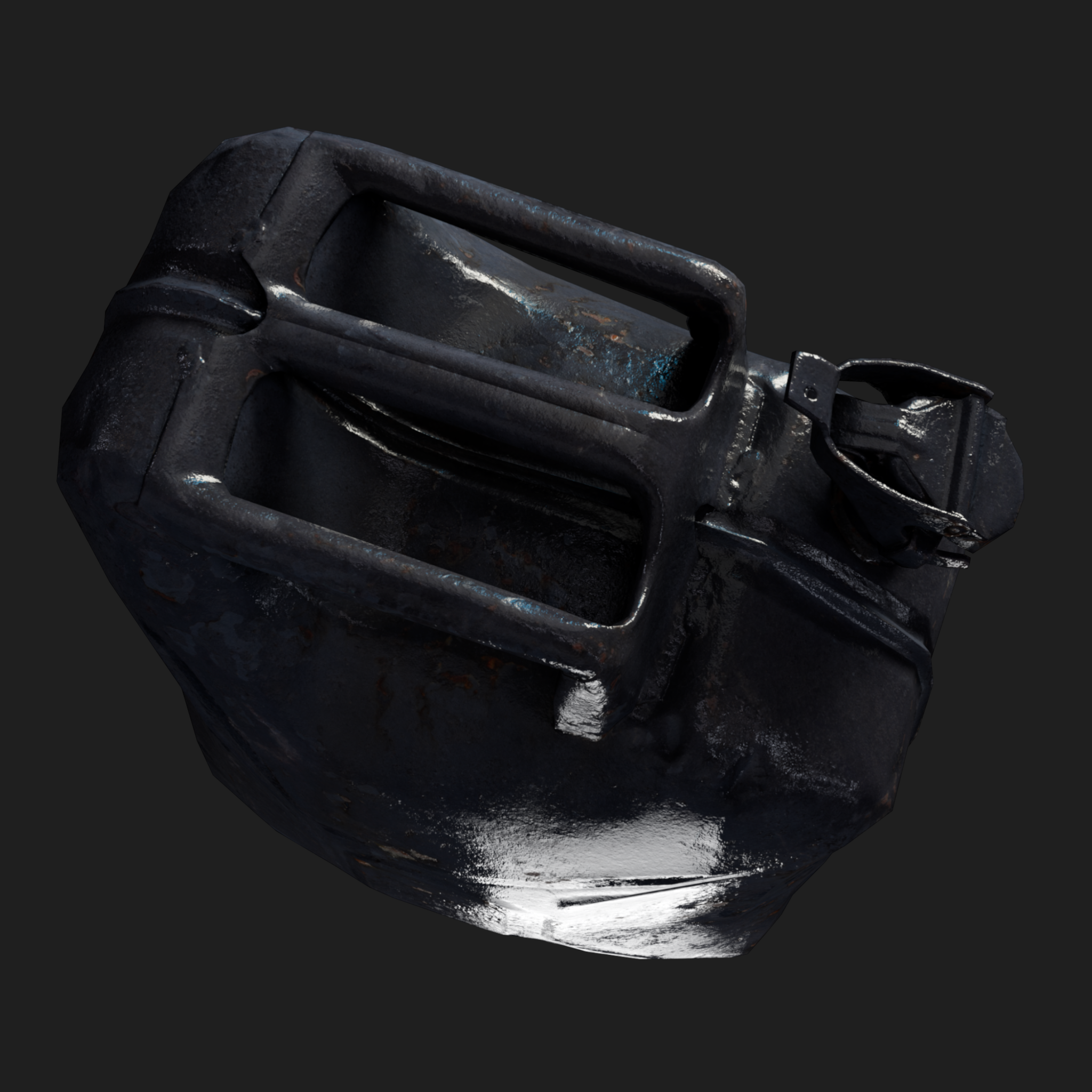 3D Burned Petrol Canister