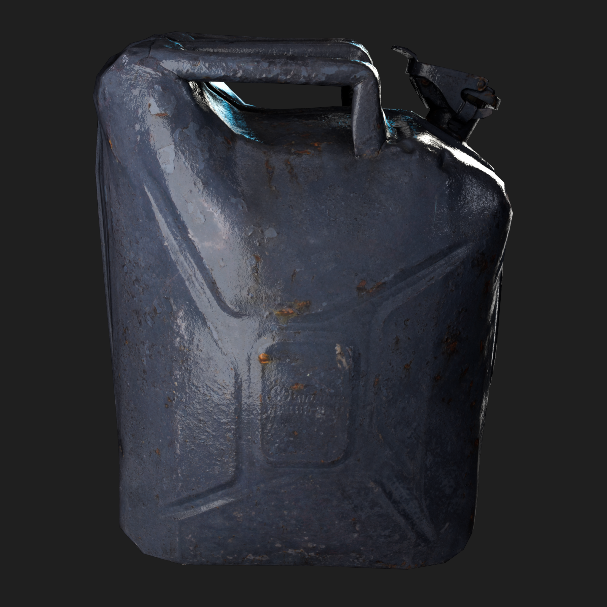 3D Burned Petrol Canister